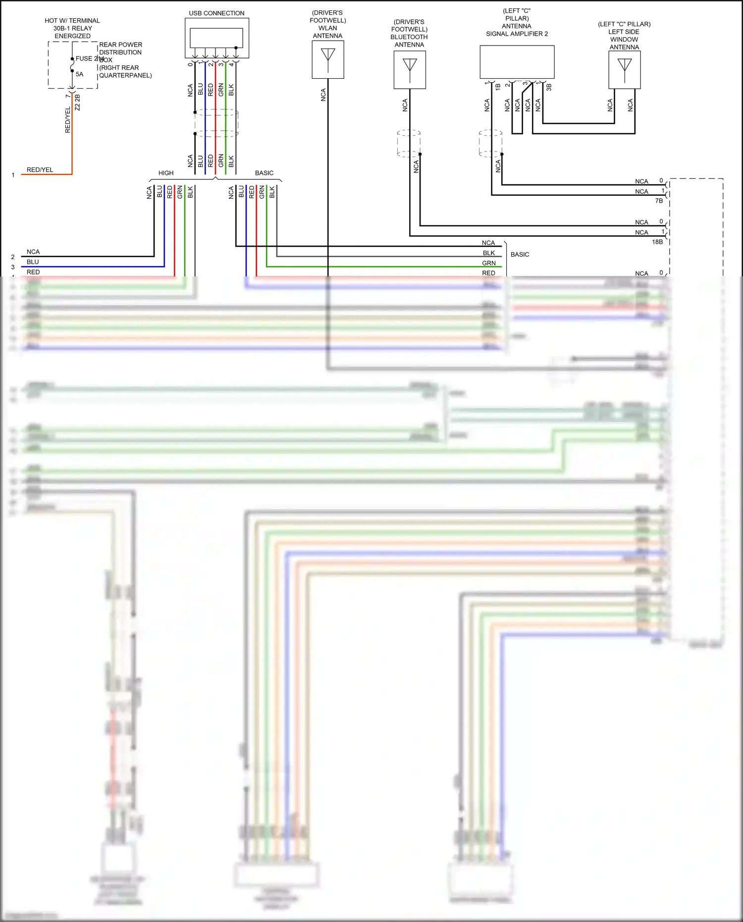 Wiring diagram instrument panel for BMW X3 G01 facelift (2021-2024) (1 of 20)