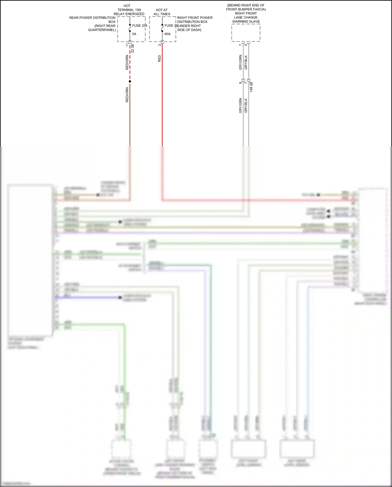 Wiring diagram left front level sensor for BMW X3 G01 facelift (2021-2024) (1 of 2)