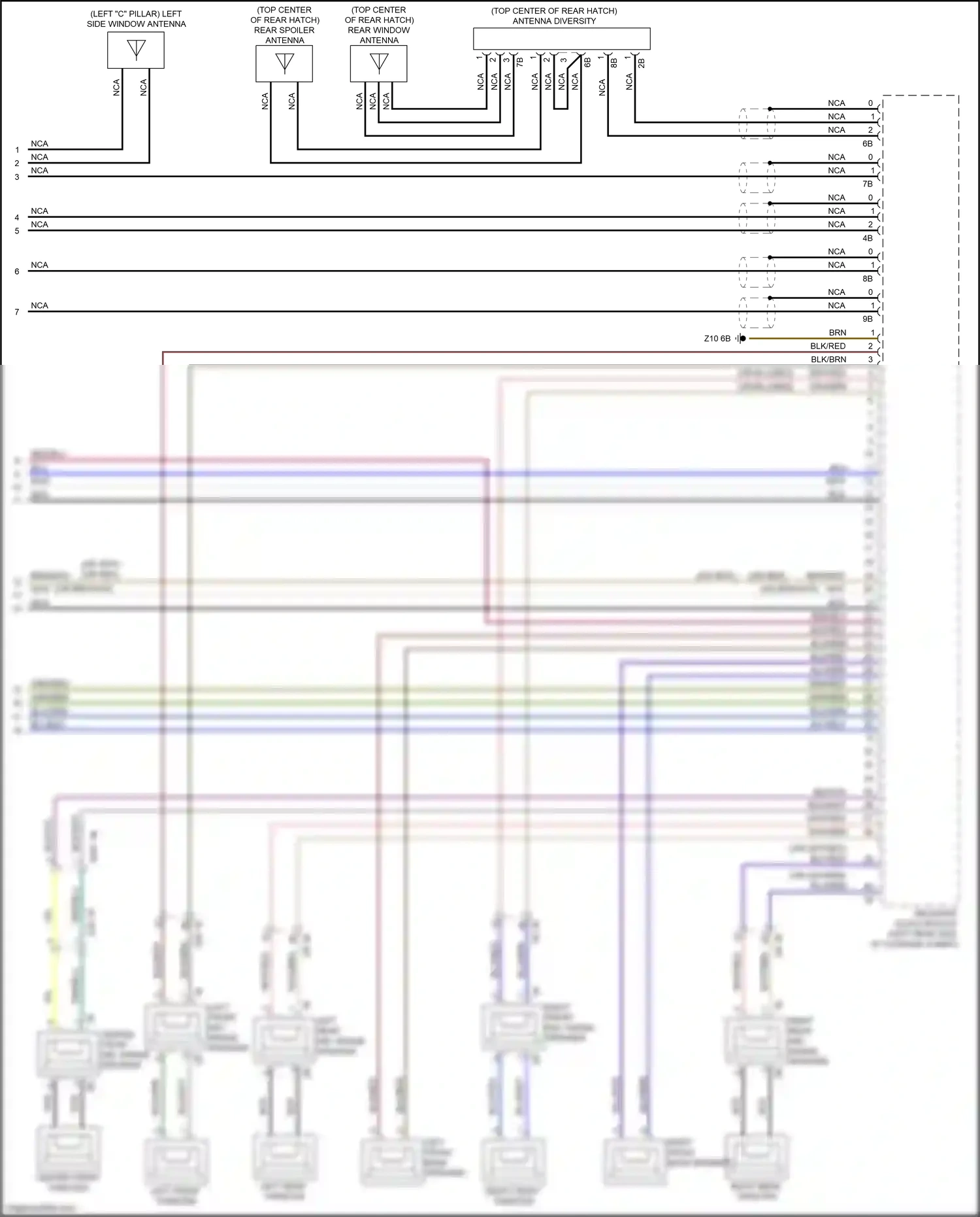 Wiring diagram left front tweeter for BMW X3 G01 facelift (2021-2024) (3 of 9)