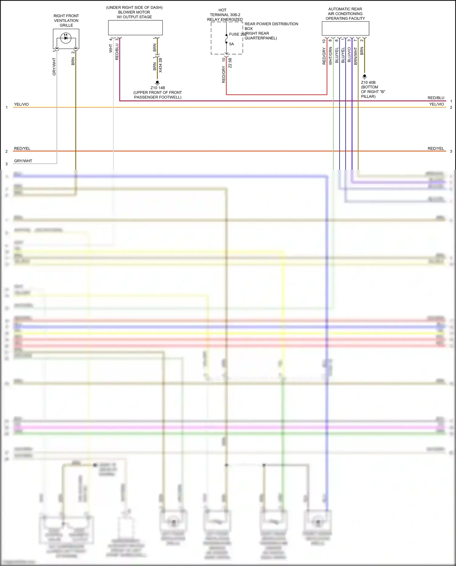 Wiring diagram left front ventilation temperature sensor for BMW X3 G01 facelift (2021-2024) (1 of 1)