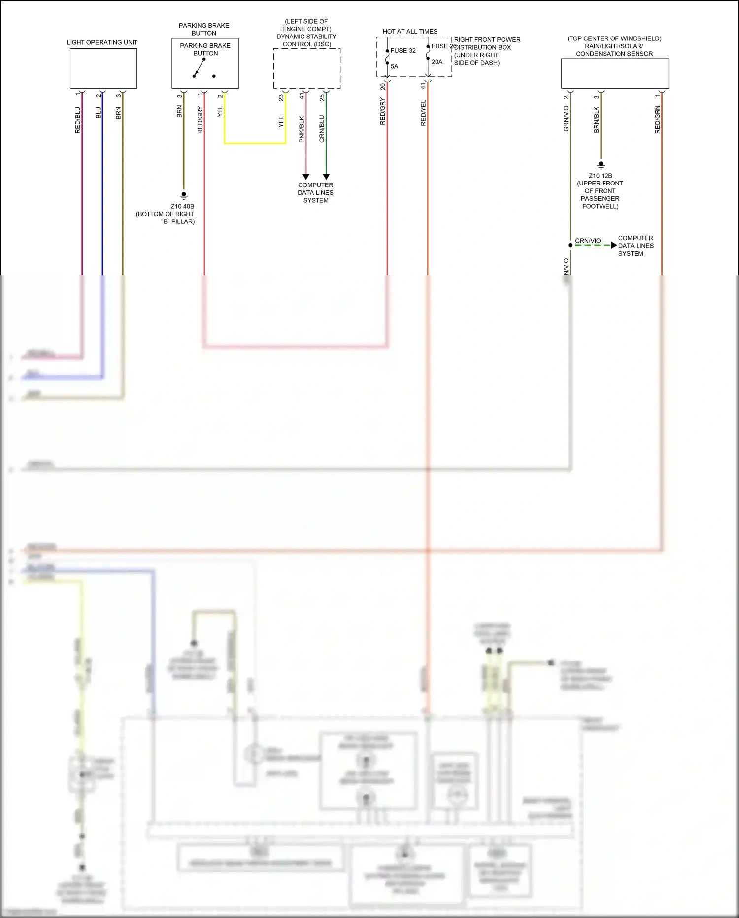 Wiring diagram light operating unit for BMW X3 G01 facelift (2021-2024) (3 of 5)