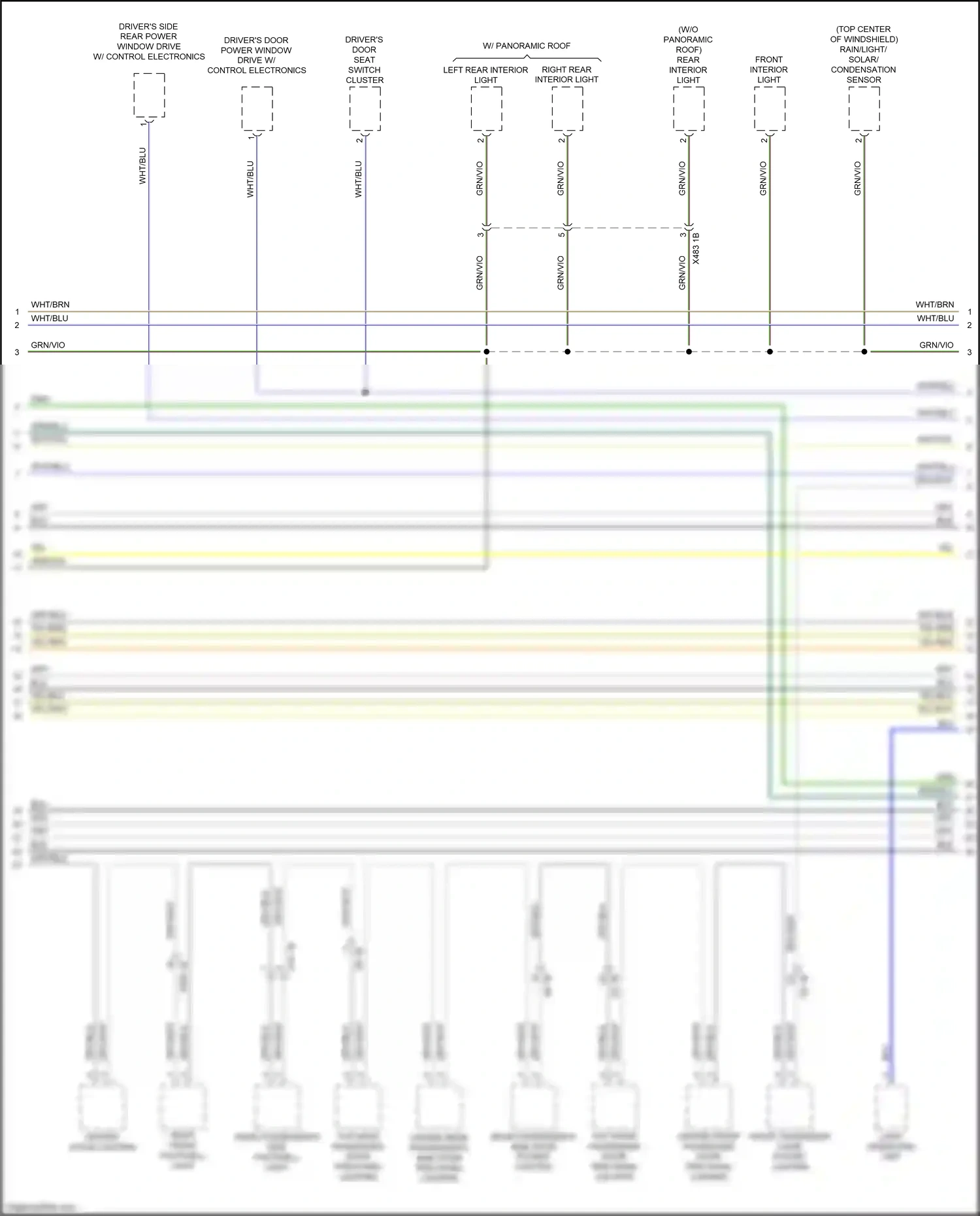 Wiring diagram light operating unit for BMW X3 G01 facelift (2021-2024) (1 of 5)
