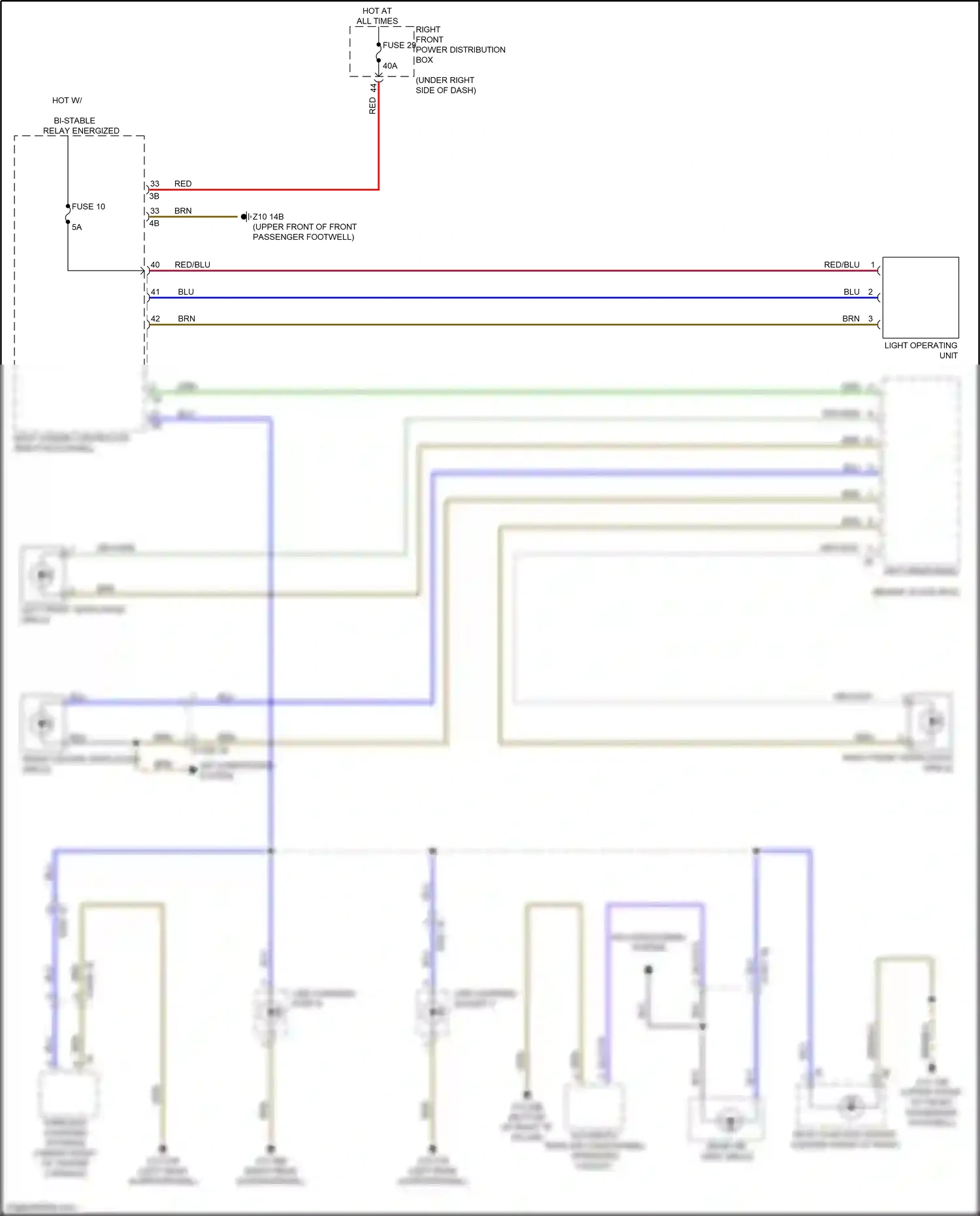 Wiring diagram light operating unit for BMW X3 G01 facelift (2021-2024) (4 of 5)