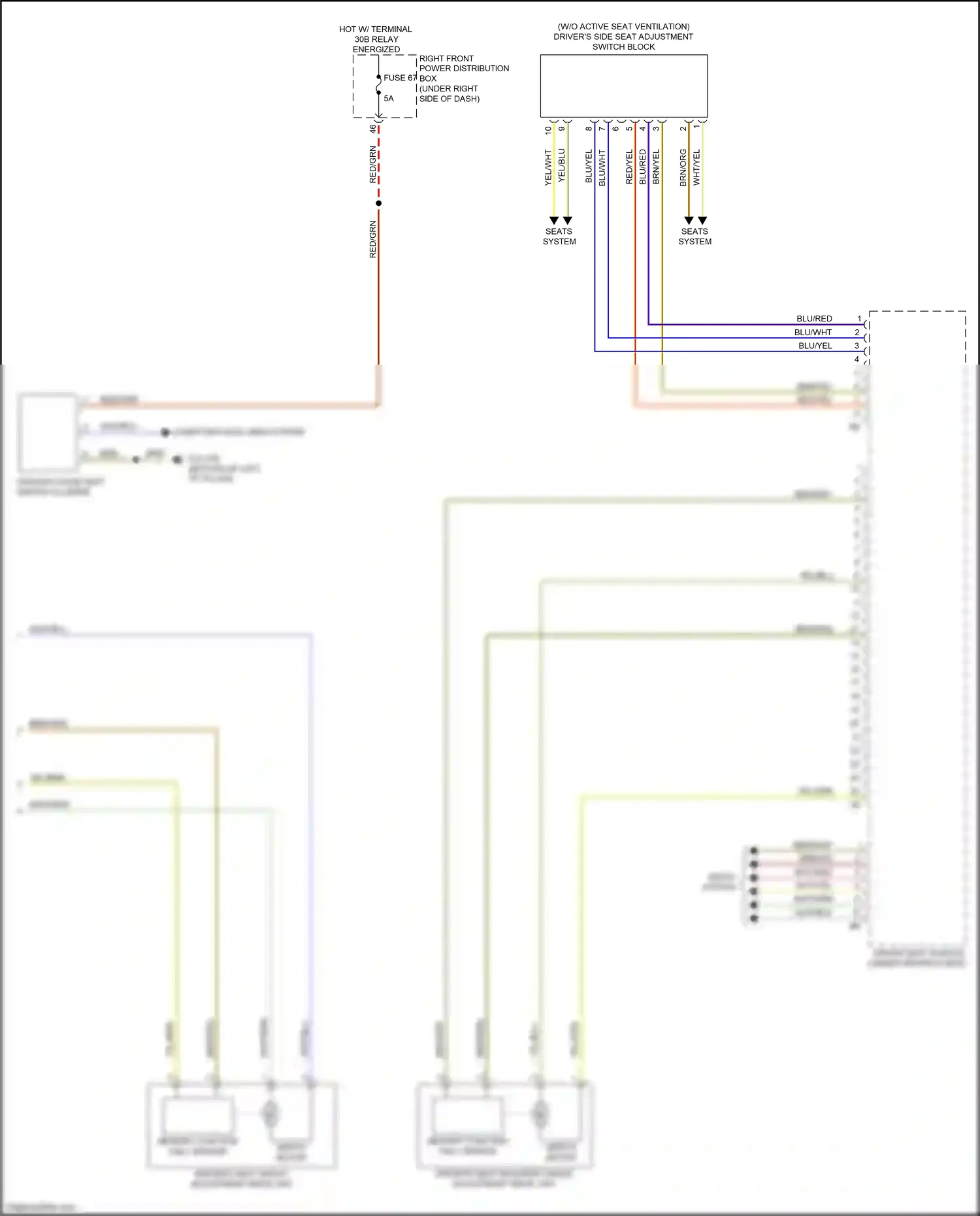 Wiring diagram memory function hall sensor for BMW X3 G01 facelift (2021-2024) (2 of 2)