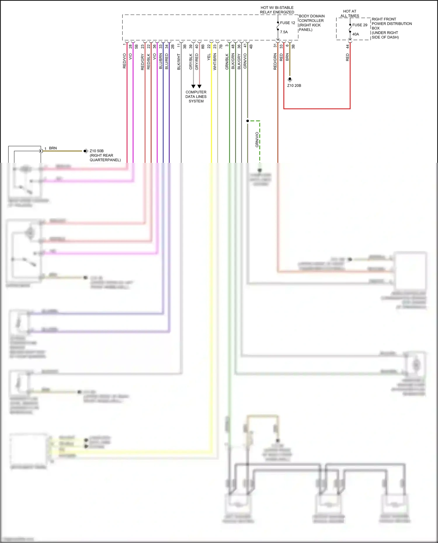 Wiring diagram outside temperature sensor for BMW X3 G01 facelift (2021-2024) (2 of 2)