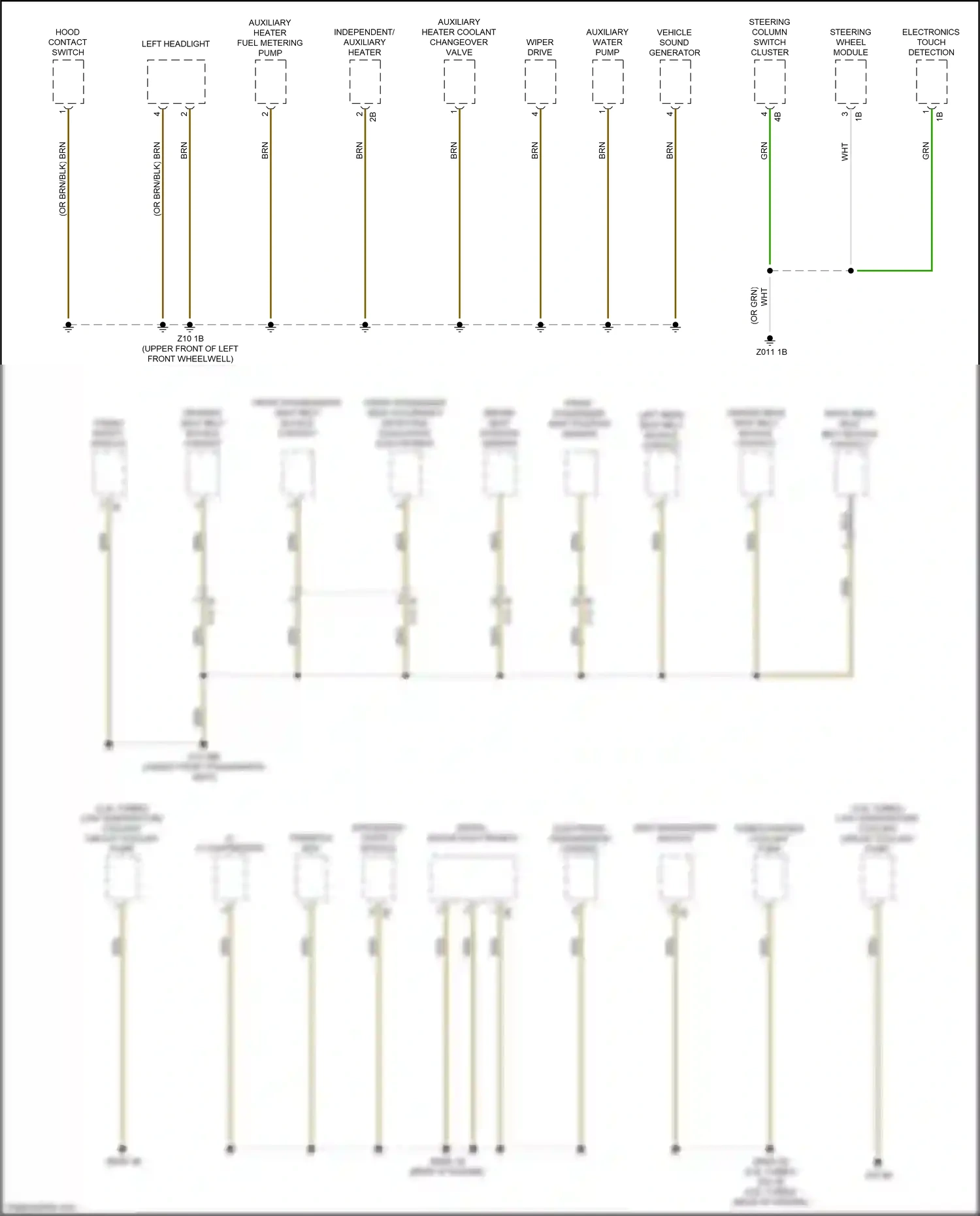 Wiring diagram steering wheel module for BMW X3 G01 facelift (2021-2024) (2 of 3)