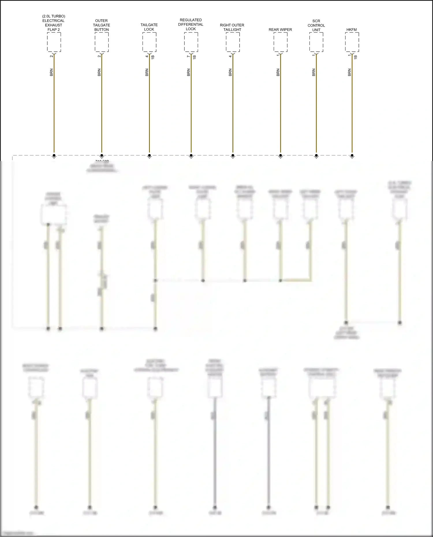 Wiring diagram trailer socket for BMW X3 G01 facelift (2021-2024) (1 of 3)