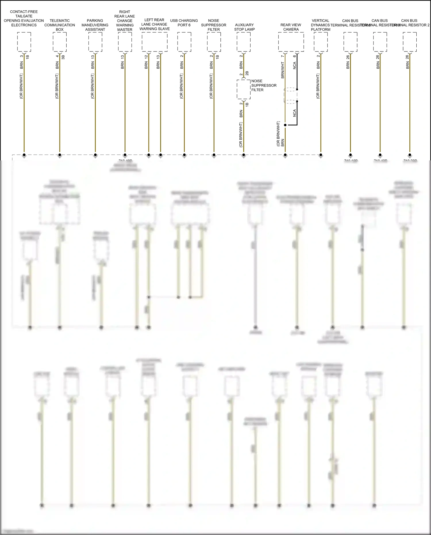 Wiring diagram usb charging socket 3 for BMW X3 G01 facelift (2021-2024) (1 of 9)
