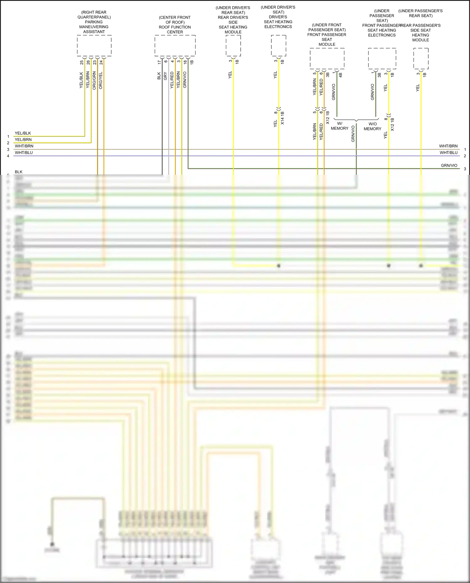Wiring diagram w/ memory for BMW X3 G01 facelift (2021-2024) (1 of 3)