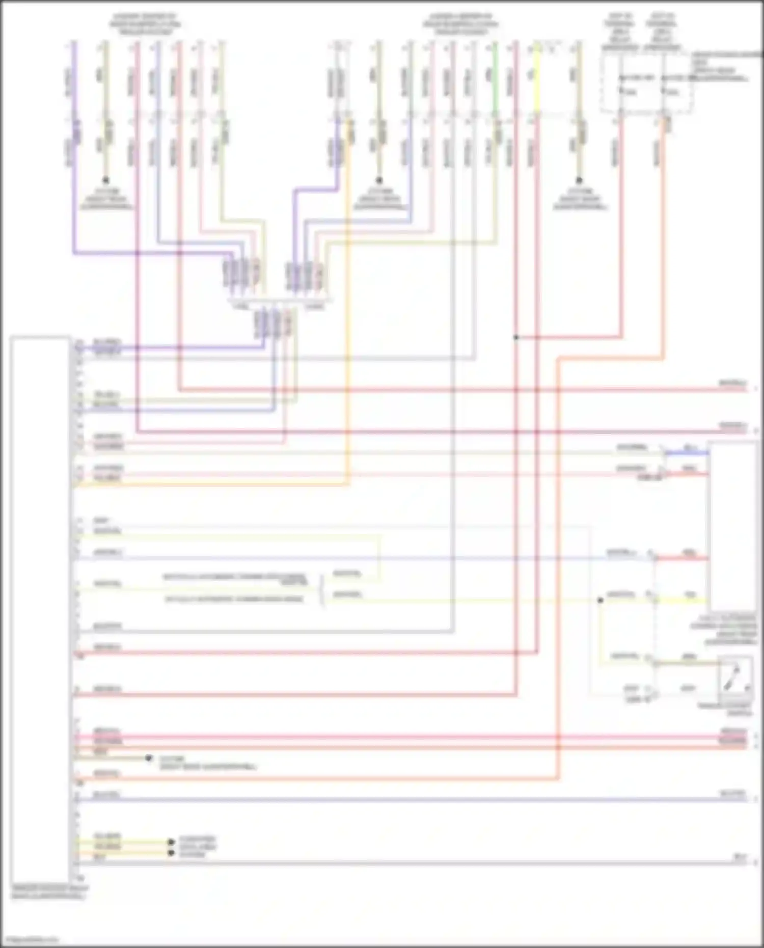 Car Wiring Diagrams for X3 BMW G01 (2017-2021): Trailer tow circuit (1 of 2)
