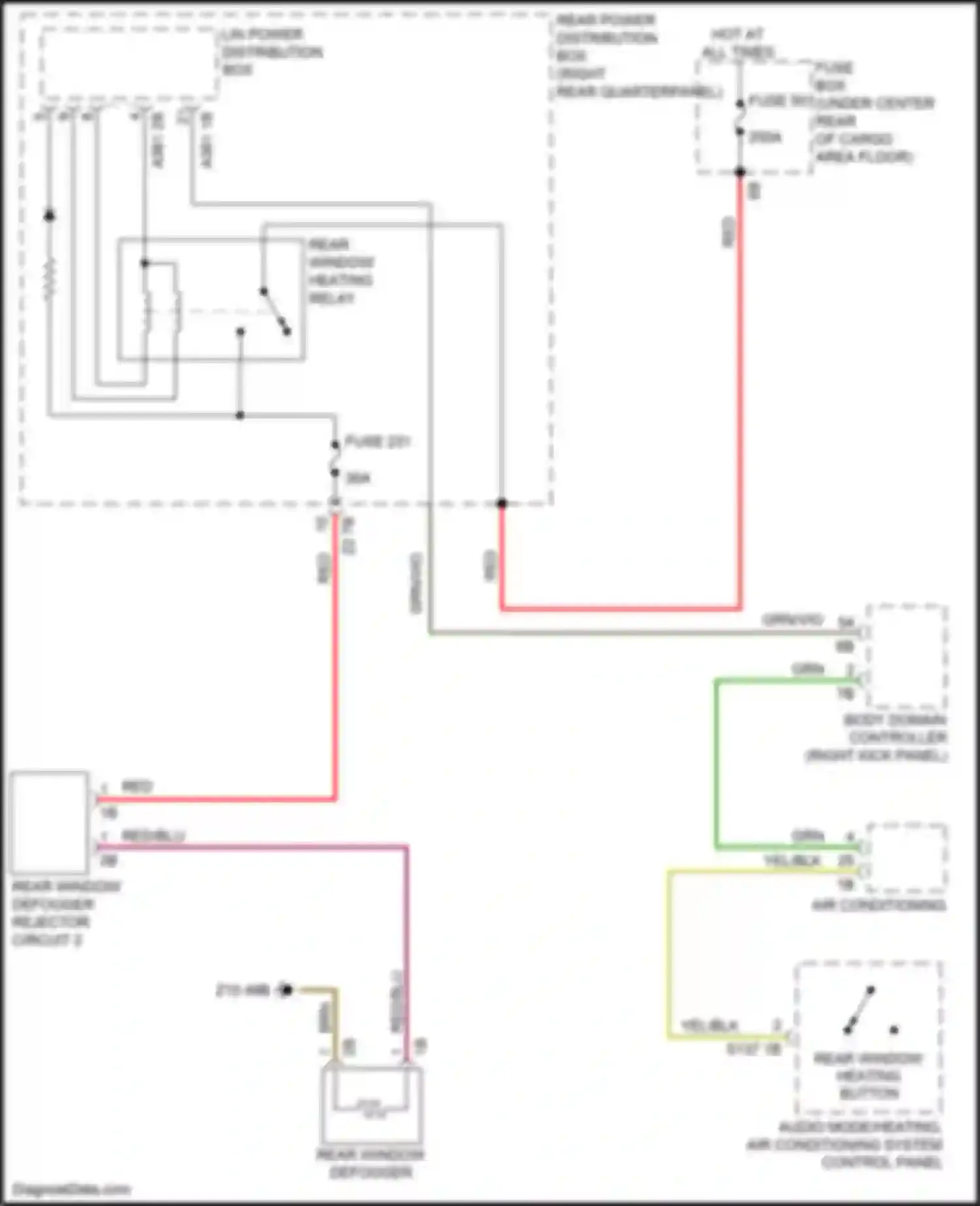 Wiring diagram audio mode/heating, air conditioning system control panel for BMW X3 G01 (2017-2021) (2 of 2)