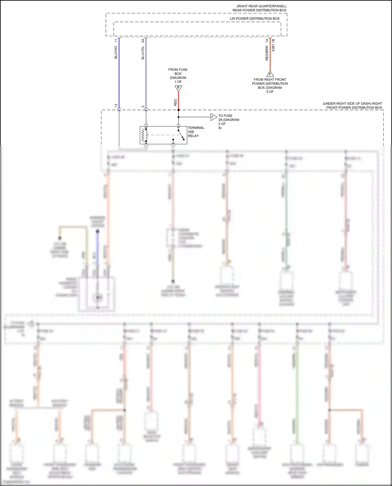 BMW X3 G01 (2017-2021) blu/vio wiring diagram  (5 of 7)