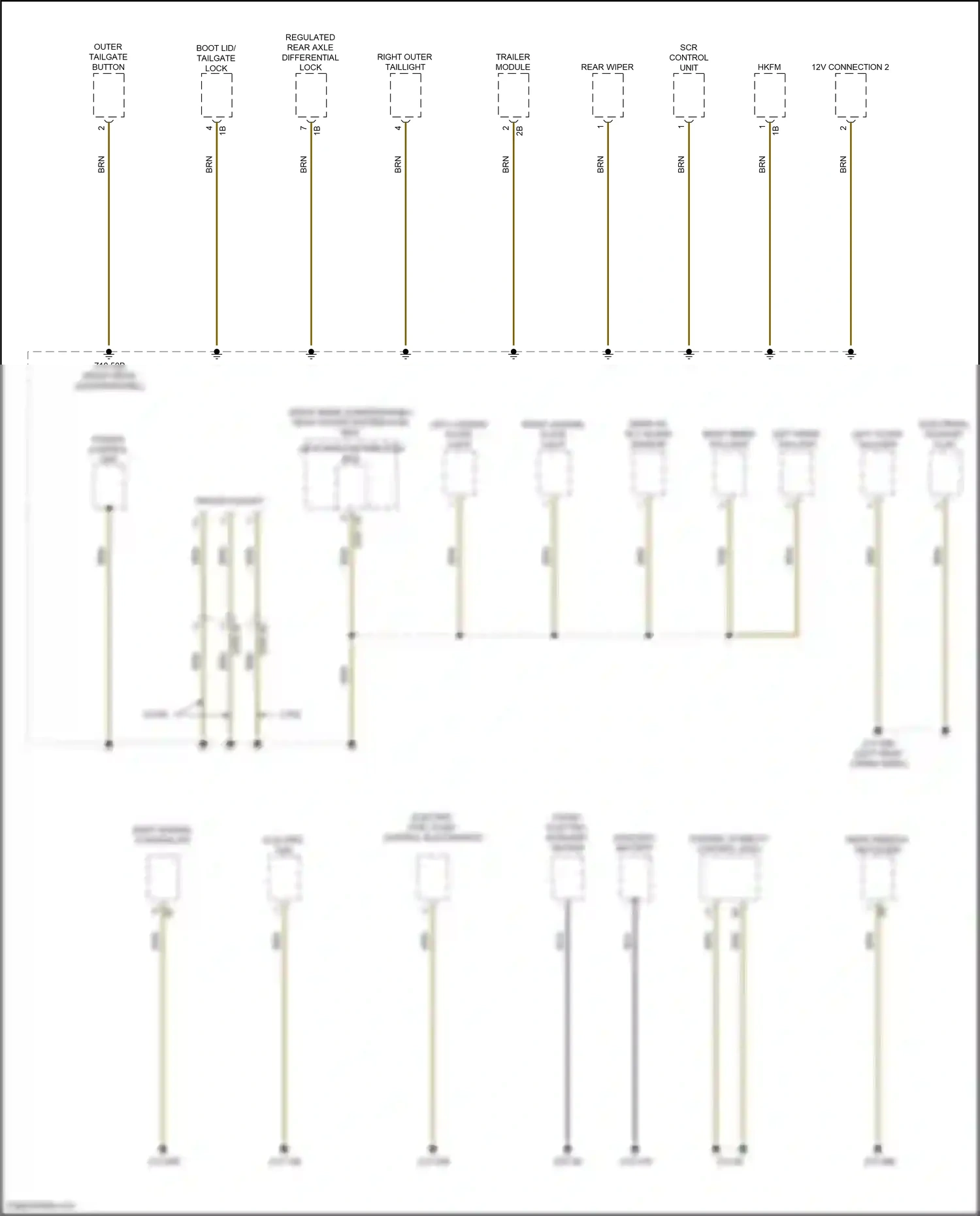 Wiring diagram electric fuel pump control electronics for BMW X3 G01 (2017-2021) (1 of 6)