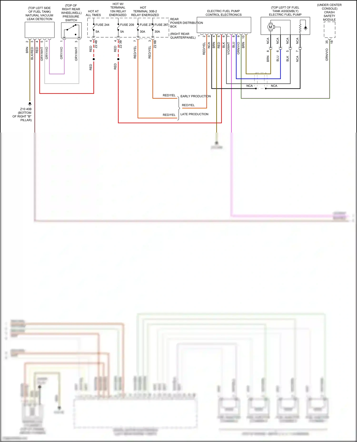 Wiring diagram electric fuel pump control electronics for BMW X3 G01 (2017-2021) (5 of 6)