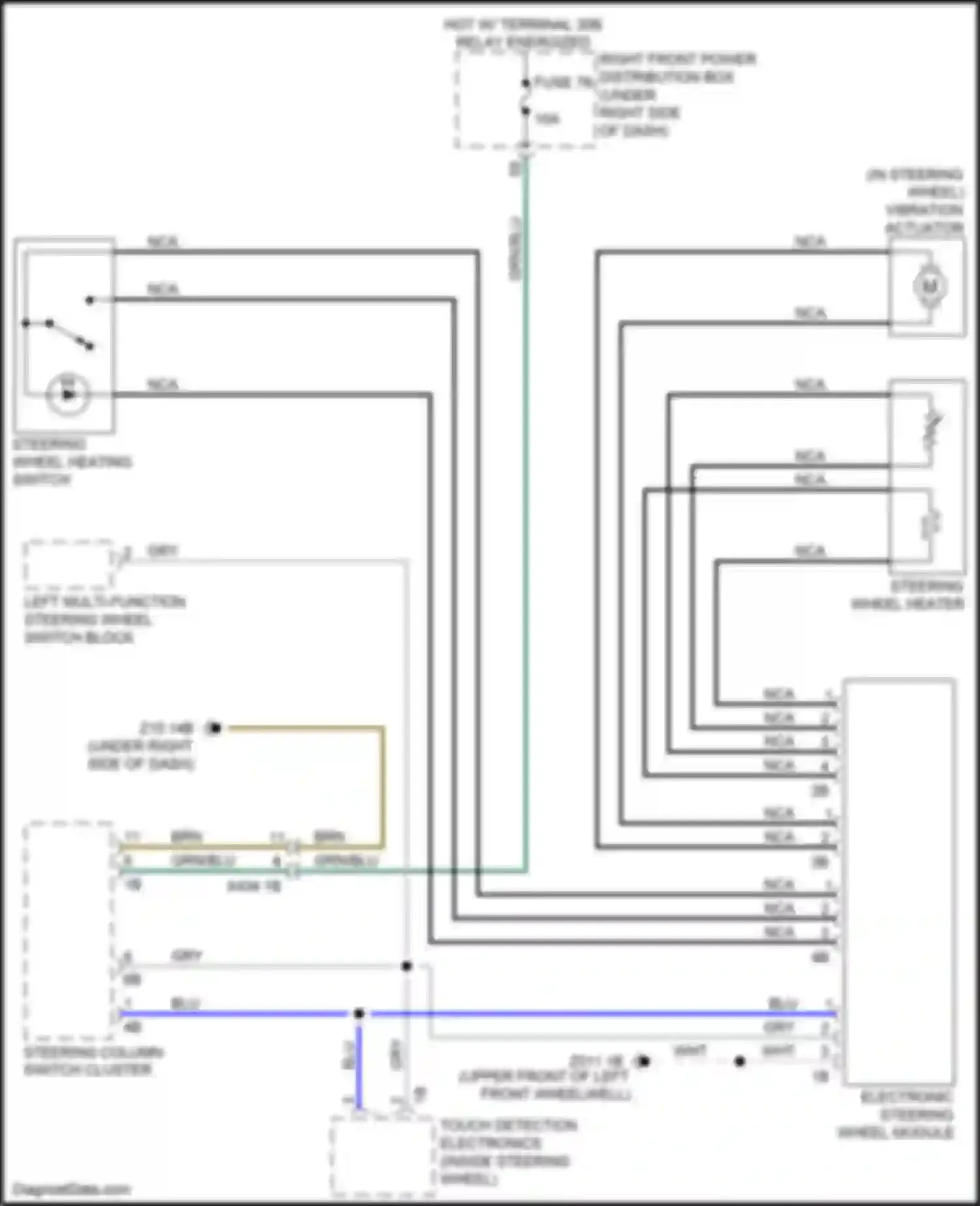 Wiring diagram electronic steering wheel module for BMW X3 G01 (2017-2021) (2 of 2)