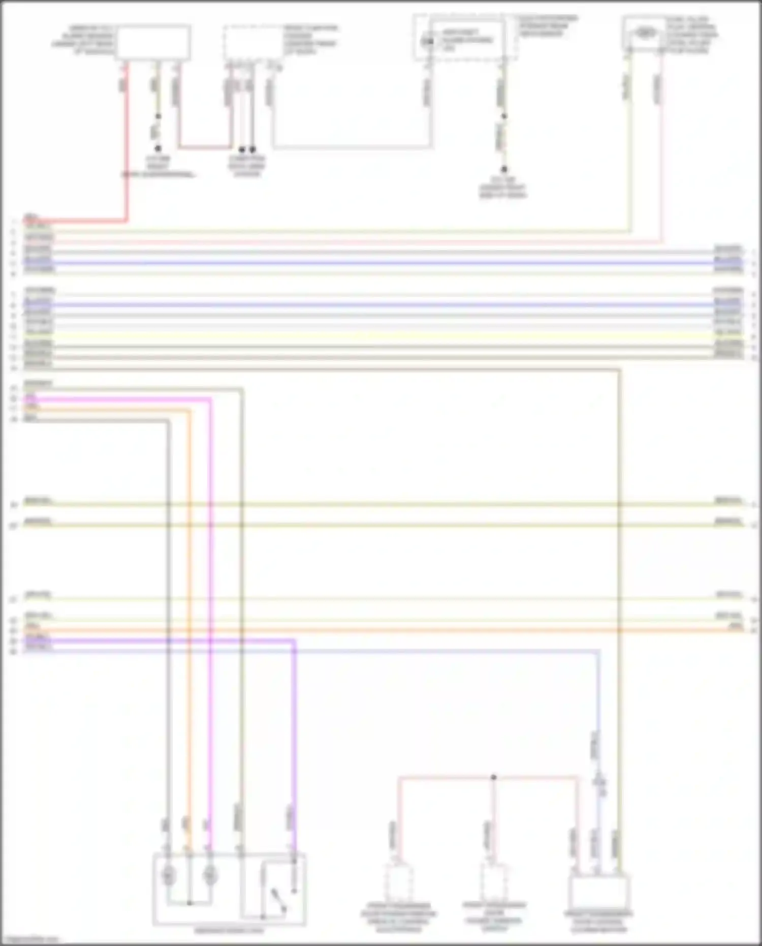 Wiring diagram front passenger door power window switch for BMW X3 G01 (2017-2021) (1 of 2)