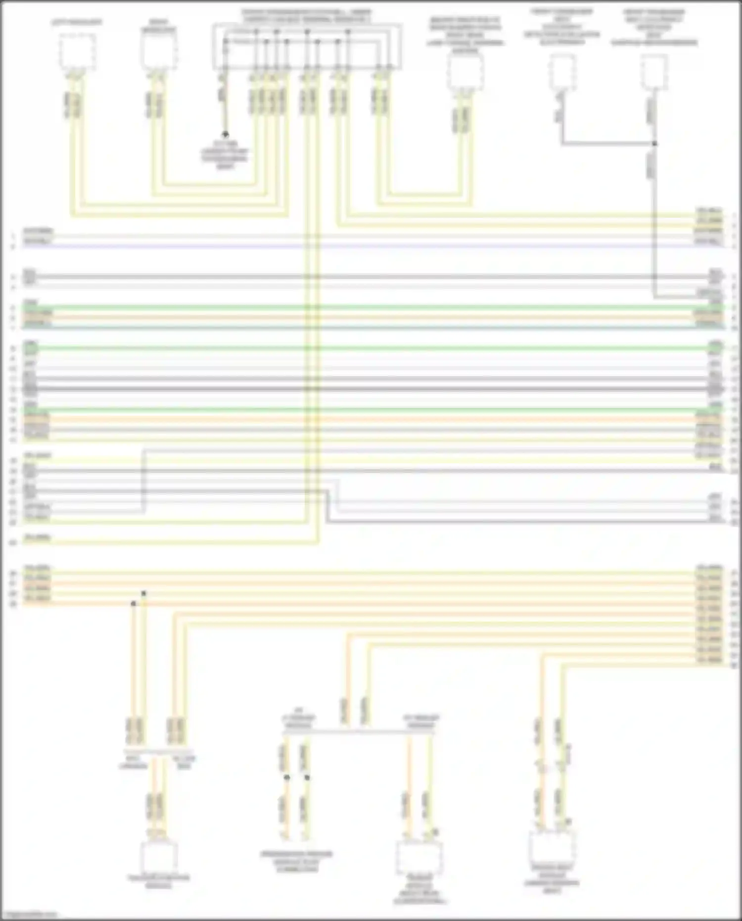 Wiring diagram front passenger seat occupancy detection evaluation electronics for BMW X3 G01 (2017-2021) (1 of 6)