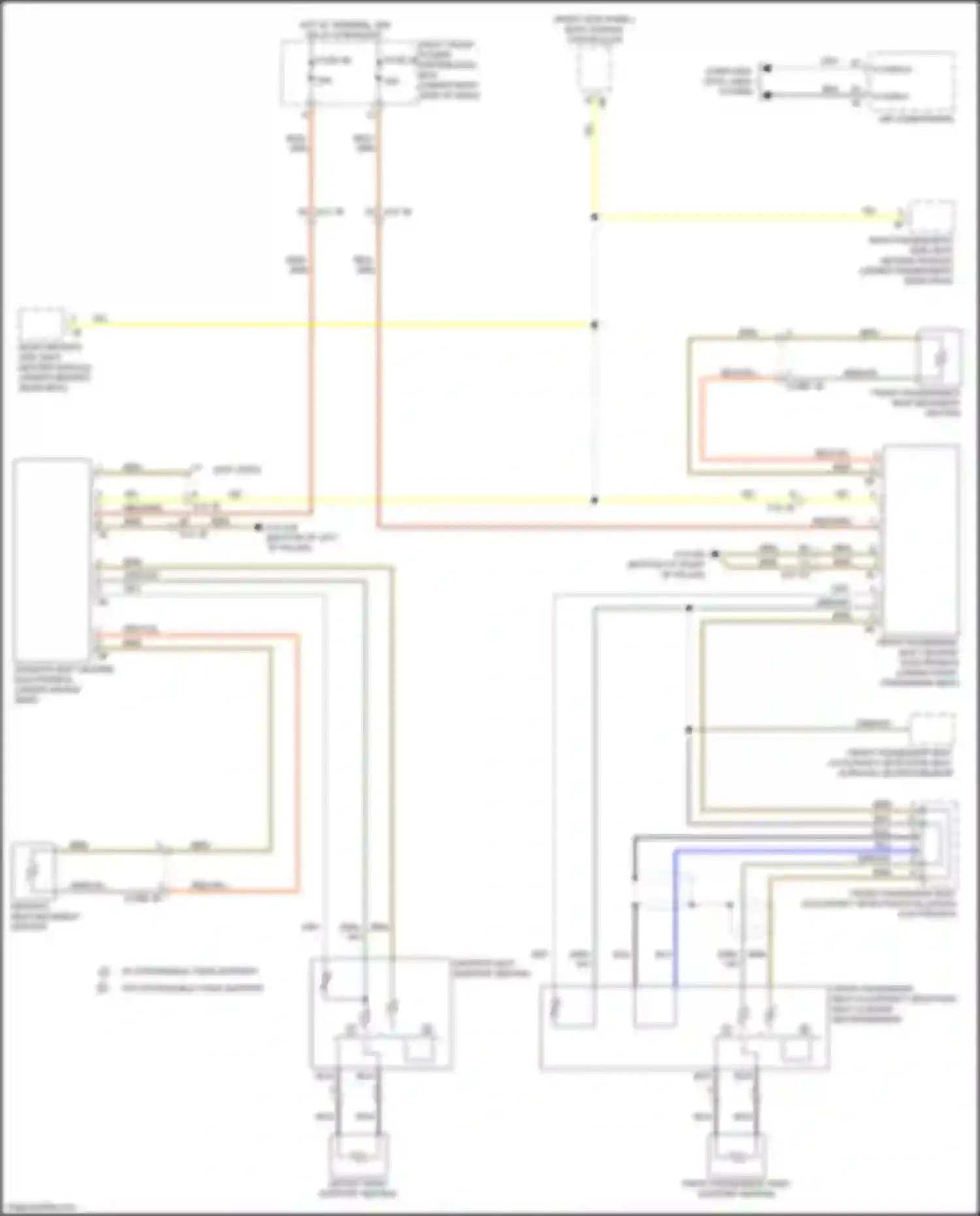 Wiring diagram front passenger seat occupancy detection evaluation electronics for BMW X3 G01 (2017-2021) (3 of 6)
