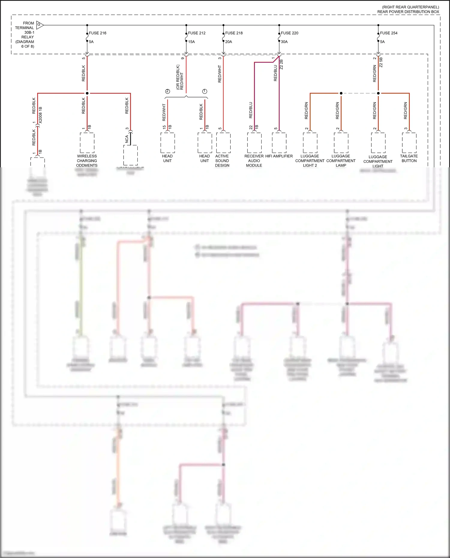 BMW X3 G01 (2017-2021) hifi amplifier wiring diagram  (5 of 5)