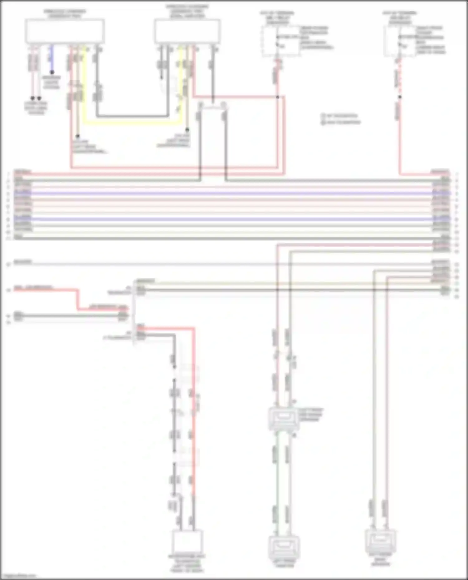 Wiring diagram left front mid-range speaker for BMW X3 G01 (2017-2021) (3 of 15)