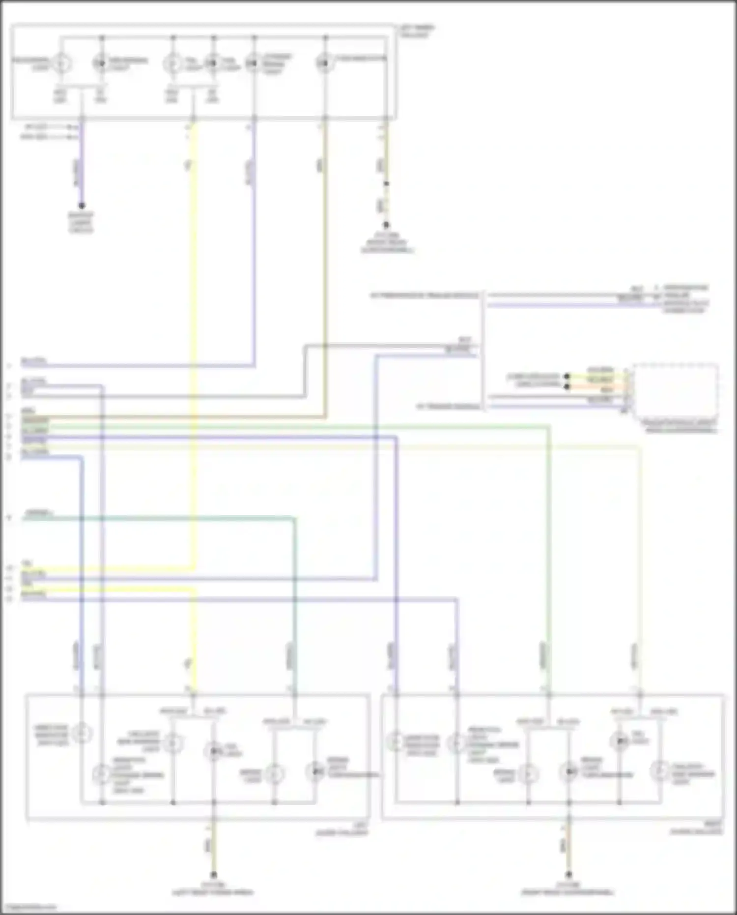 Wiring diagram left inner taillight for BMW X3 G01 (2017-2021) (2 of 3)