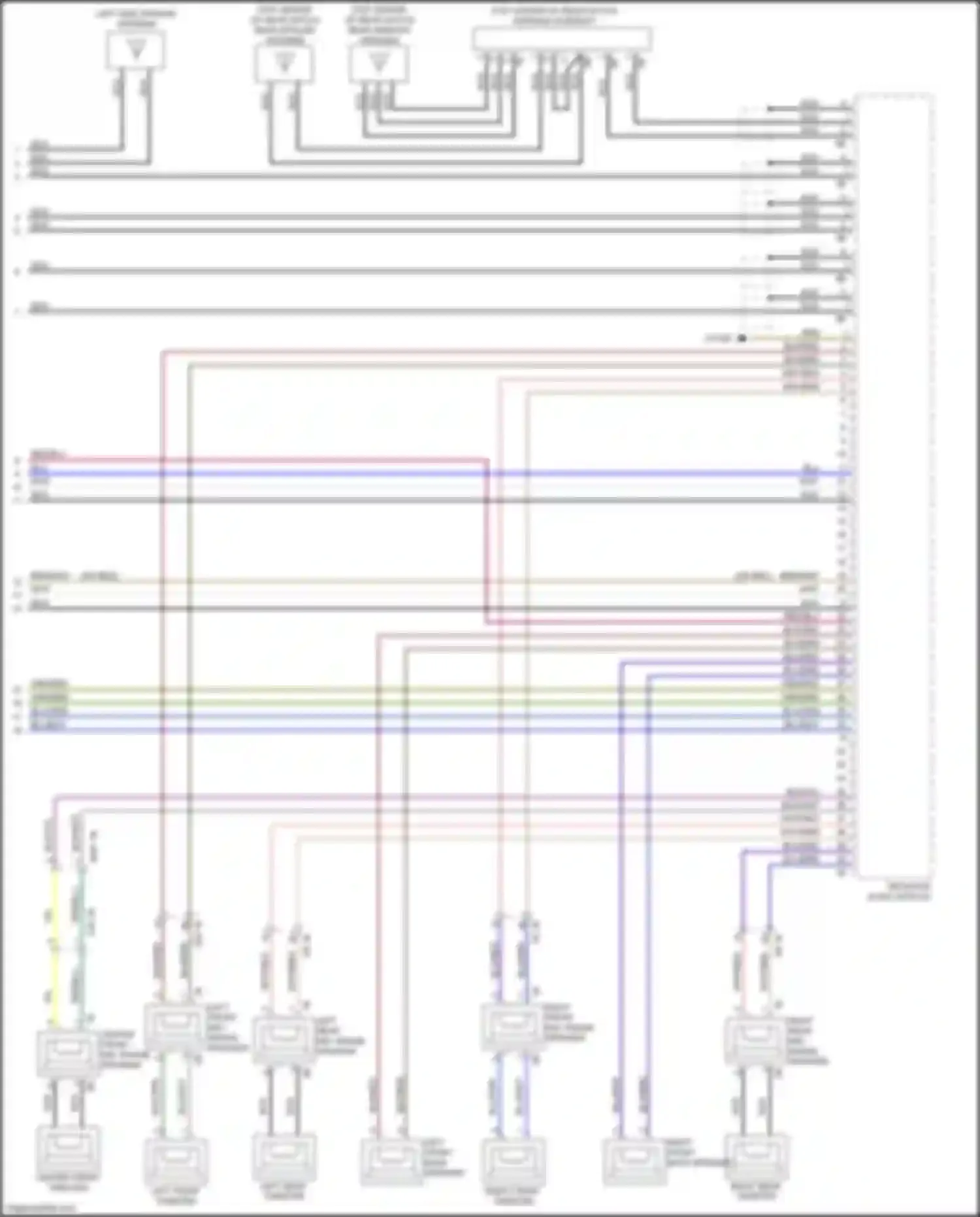 Wiring diagram left rear mid-range speaker for BMW X3 G01 (2017-2021) (9 of 15)