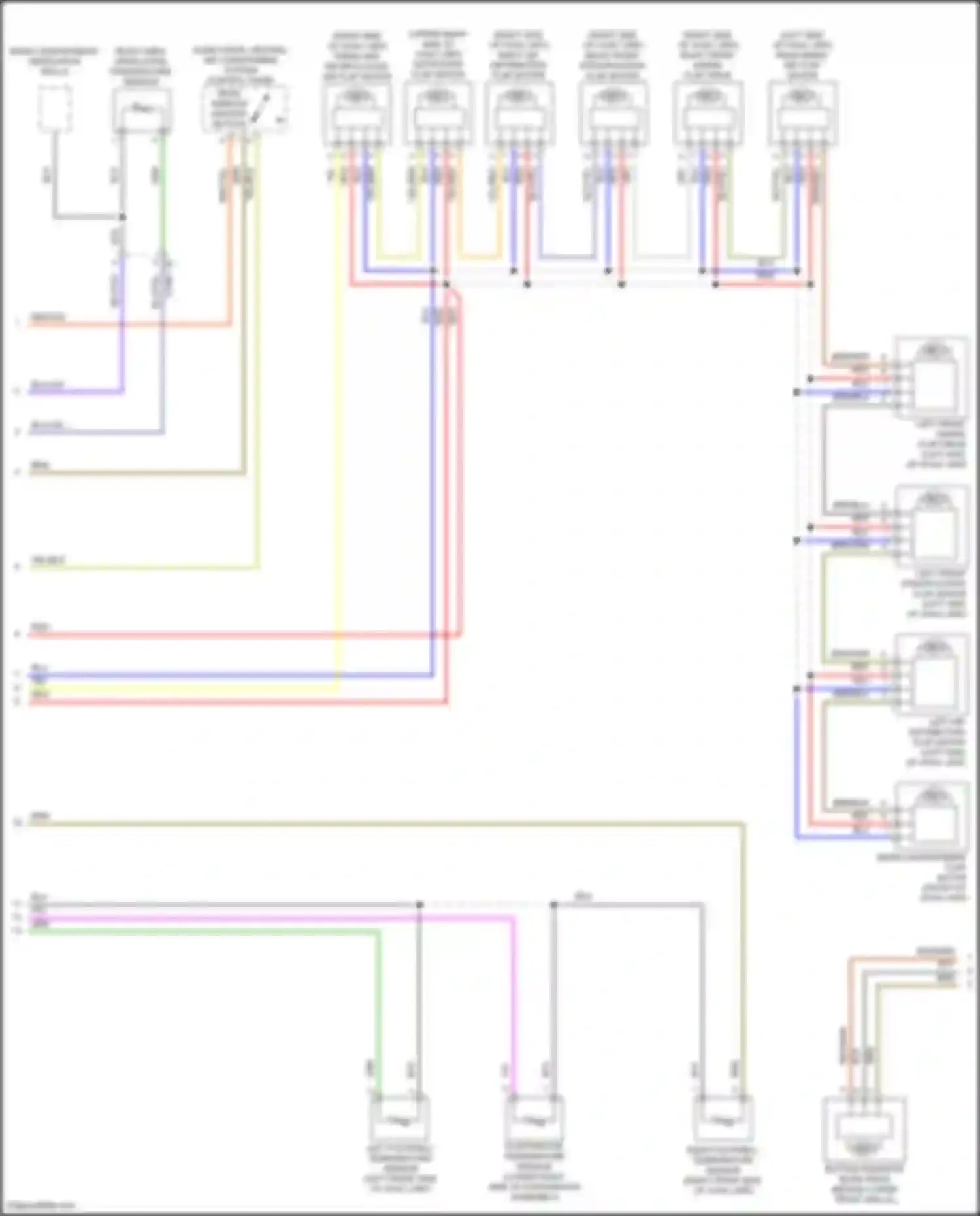 Wiring diagram rear cabin ventilation temperature sensor for BMW X3 G01 (2017-2021) (1 of 1)