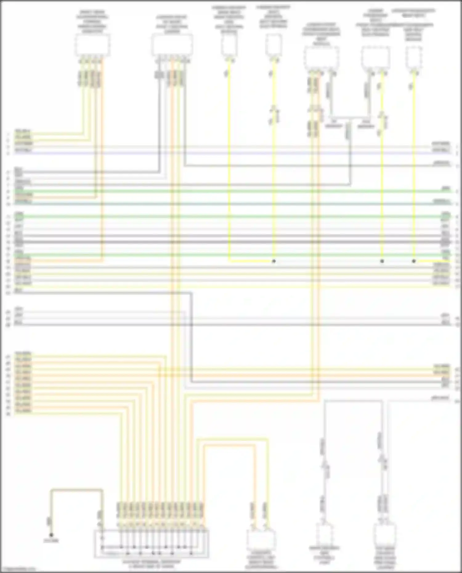 Wiring diagram rear passenger's side seat heating module for BMW X3 G01 (2017-2021) (1 of 5)