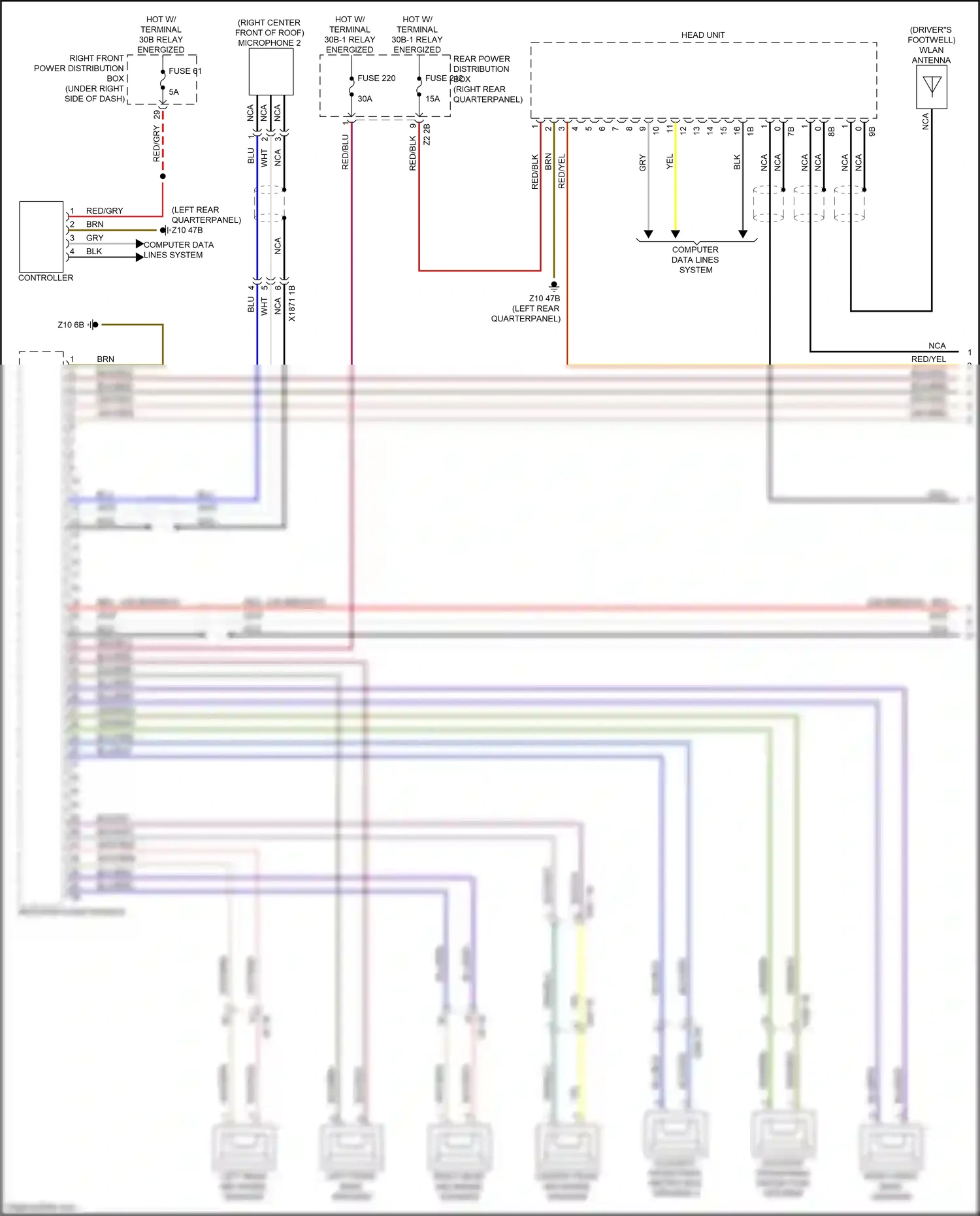 BMW X3 G01 (2017-2021) red/blu wiring diagram  (33 of 47)