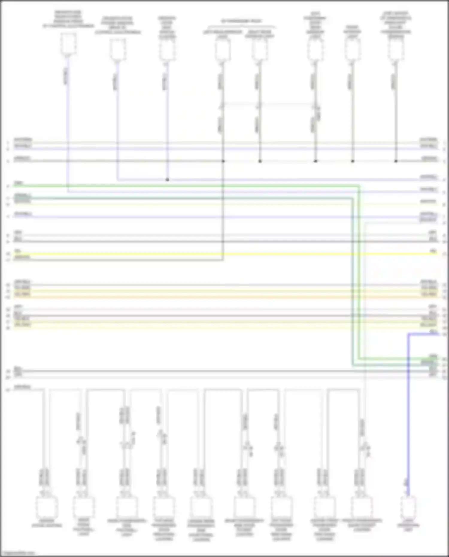 Wiring diagram right front footwell light for BMW X3 G01 (2017-2021) (1 of 5)