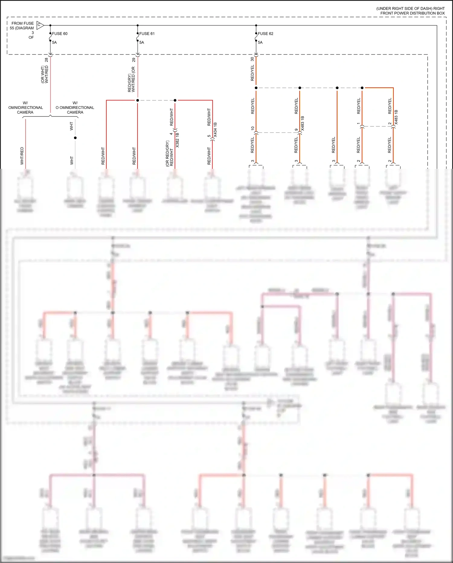 Wiring diagram right rear interior light for BMW X3 G01 (2017-2021) (3 of 3)