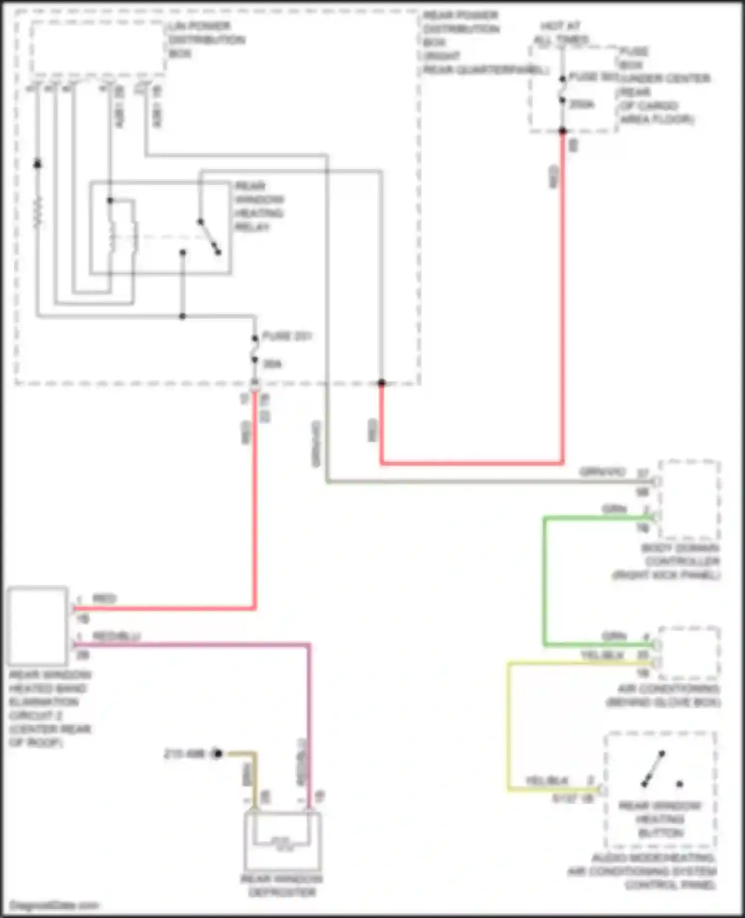 X4 M BMW F98 facelift (2021-2024): Rear defogger circuit