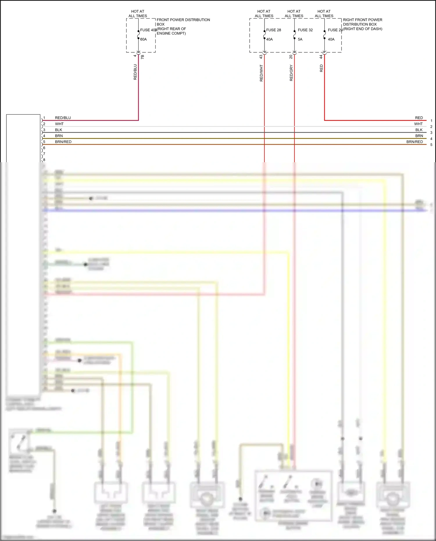 BMW X4 M F98 facelift (2021-2024) automatic hold function led wiring diagram  (1 of 3)