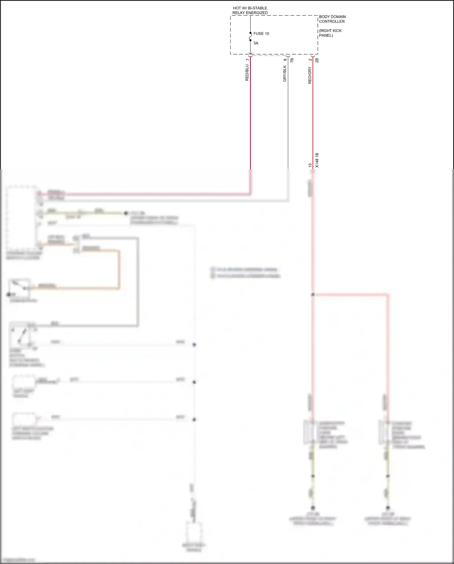 BMW X4 M F98 facelift (2021-2024) left multi-function steering column switch block wiring diagram  (1 of 1)