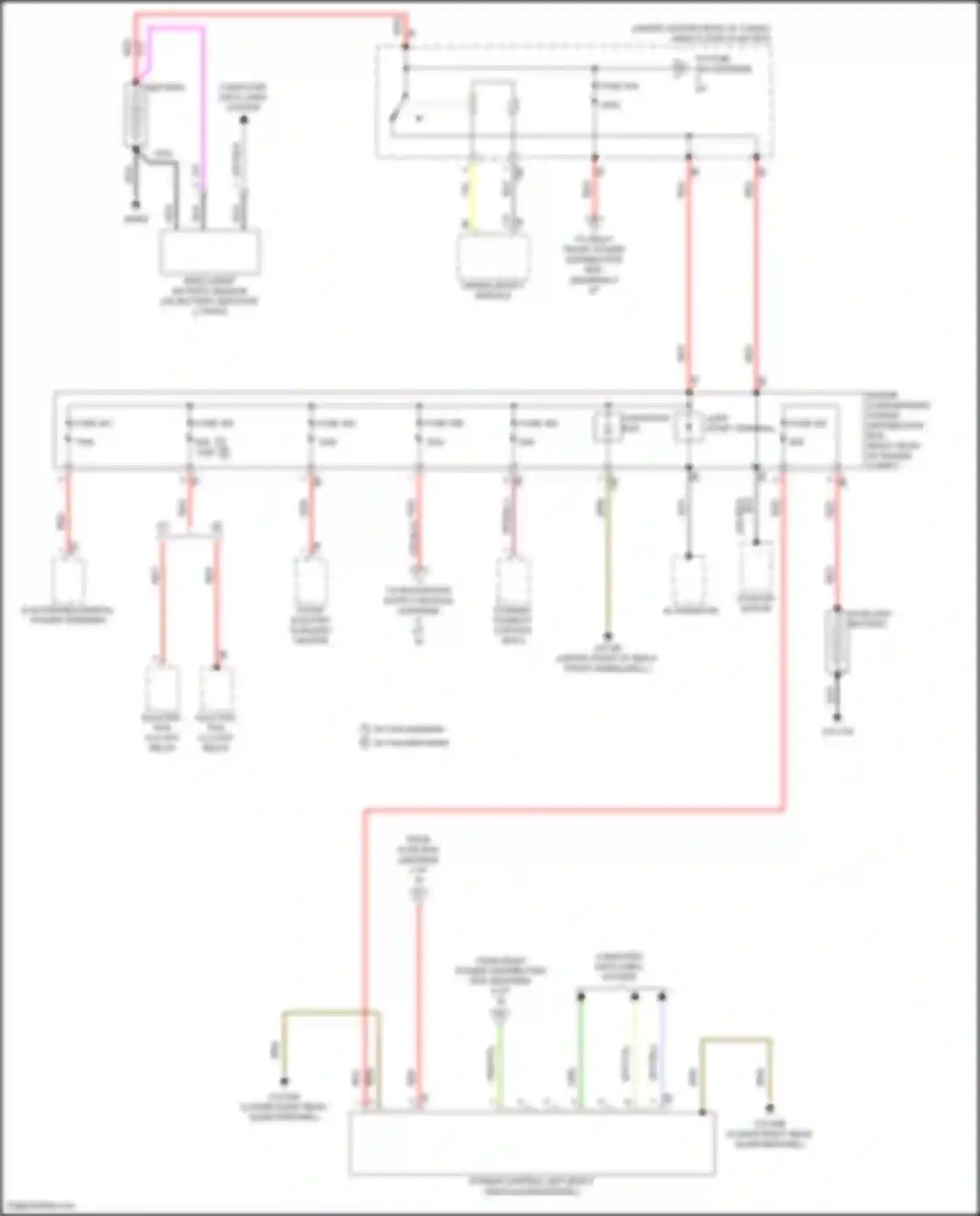 X4 M BMW F98 (2019-2021): Power distribution circuit (1 of 8)