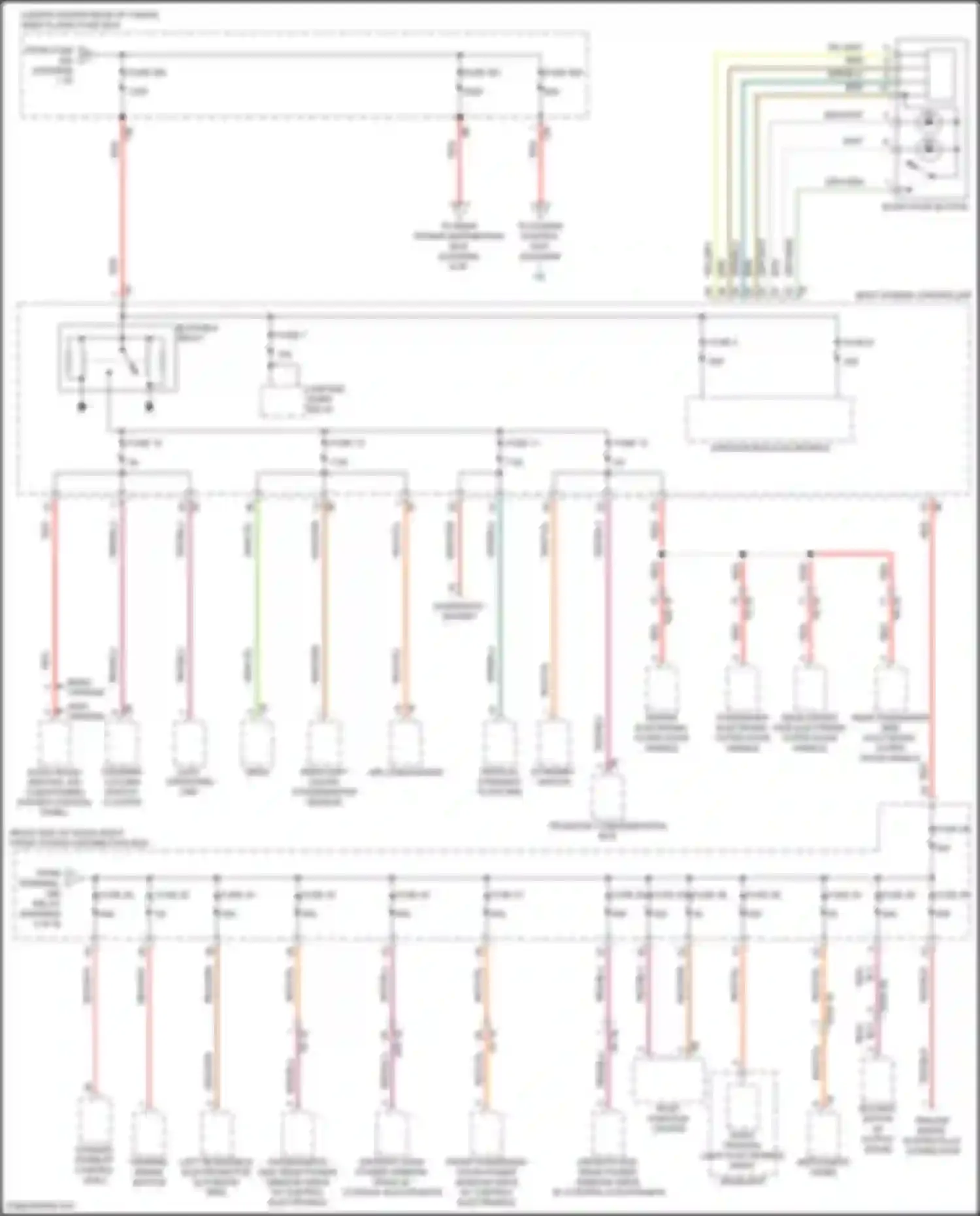 X4 M BMW F98 (2019-2021): Power distribution circuit (2 of 8)