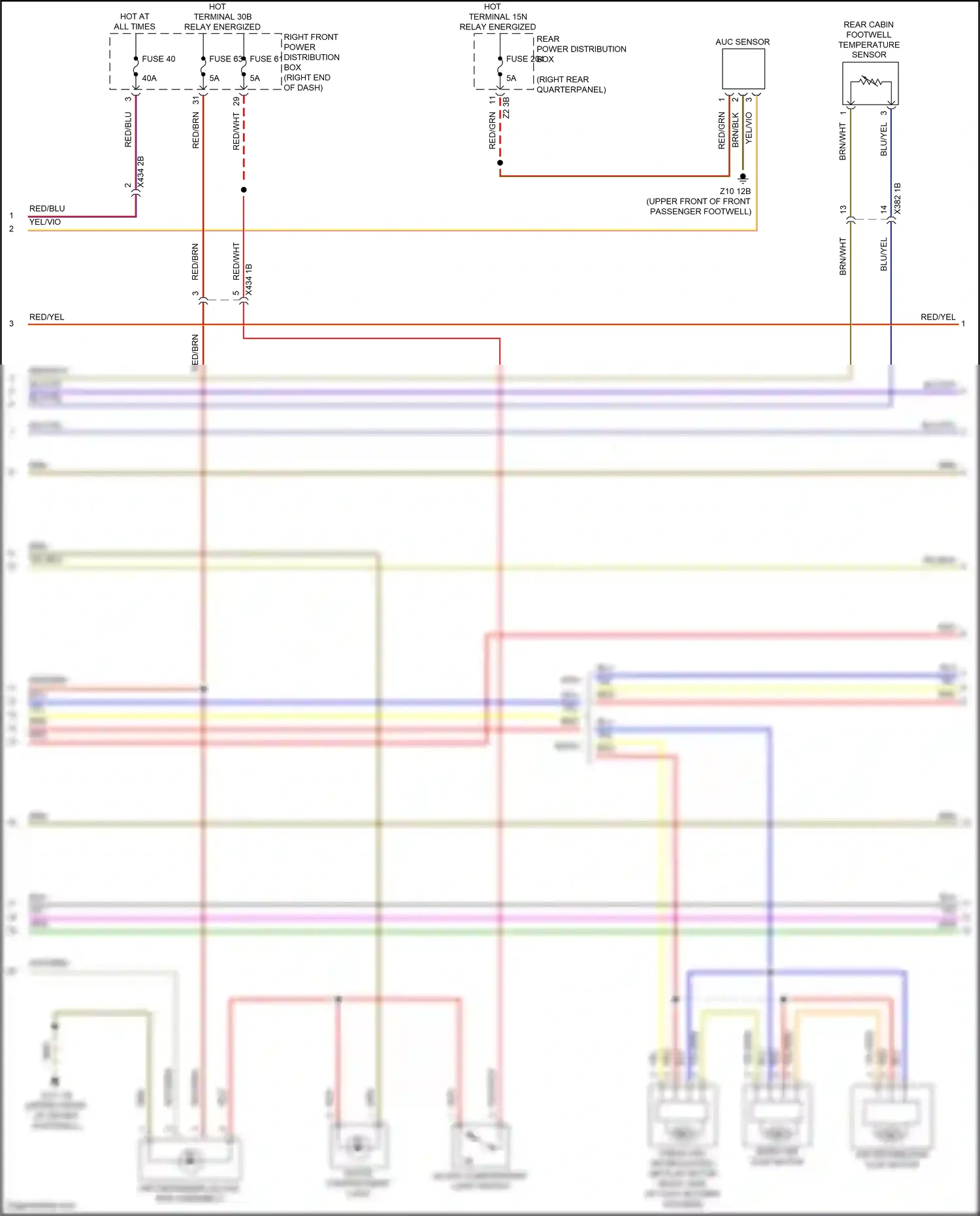 BMW X4 M F98 (2019-2021) auc sensor wiring diagram  (1 of 2)