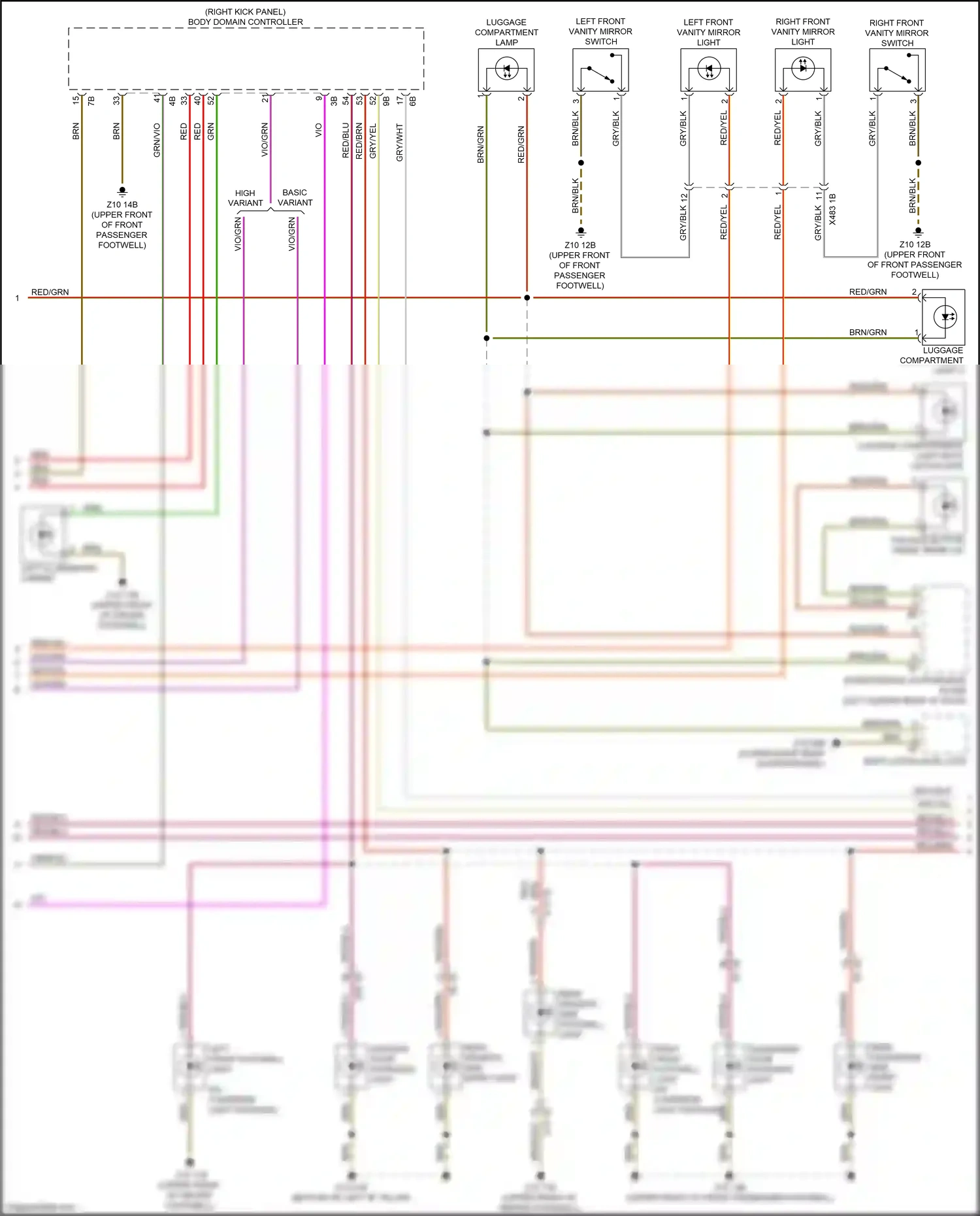 BMW X4 M F98 (2019-2021) basic variant wiring diagram  (1 of 1)