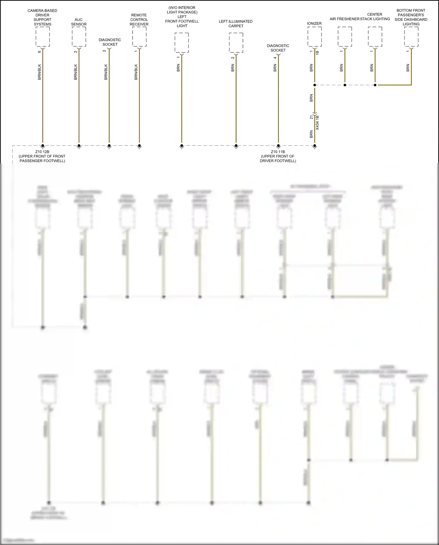 BMW X4 M F98 (2019-2021) camera based driver support systems wiring diagram  (2 of 4)
