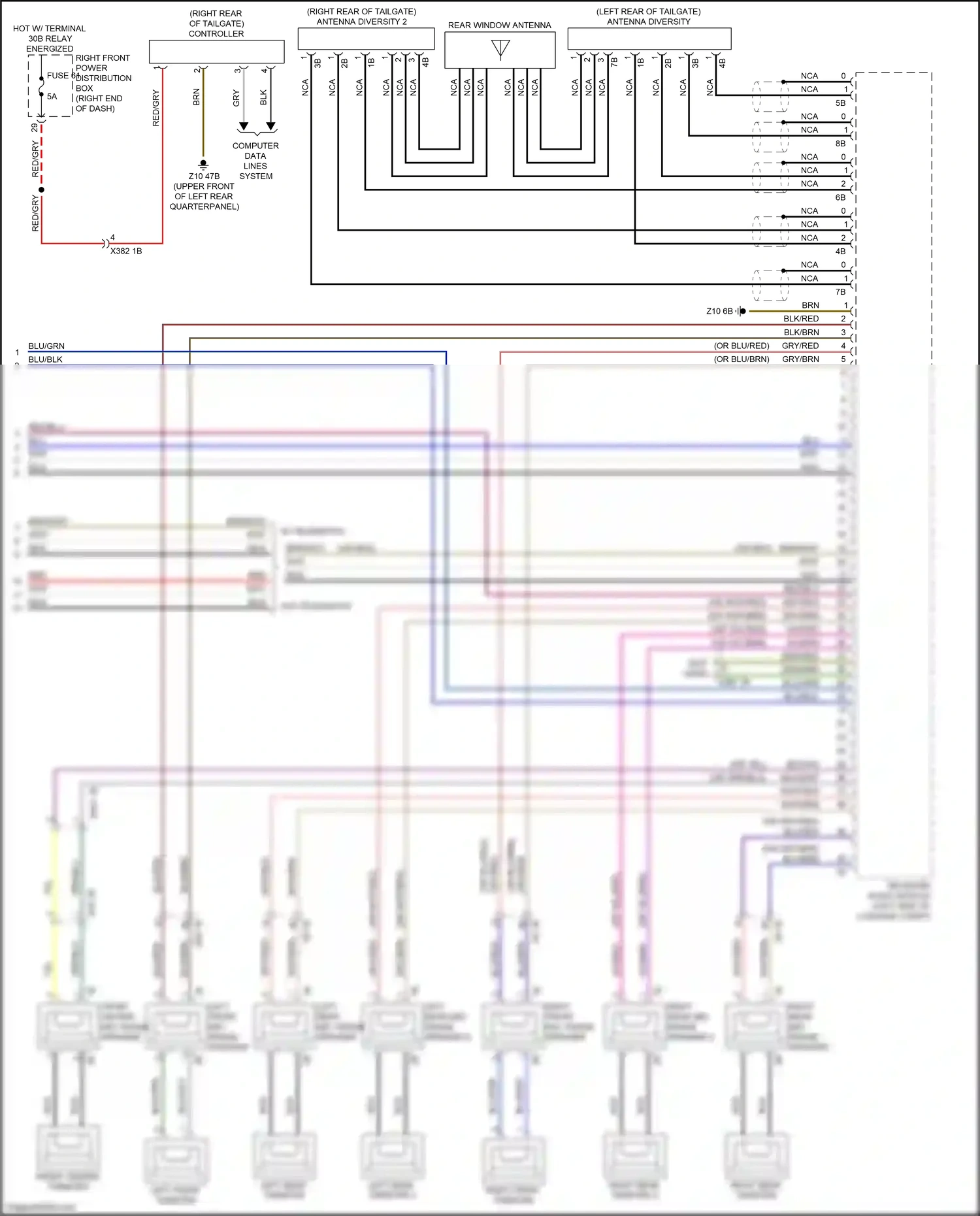 BMW X4 M F98 (2019-2021) computer data lines system wiring diagram  (48 of 102)