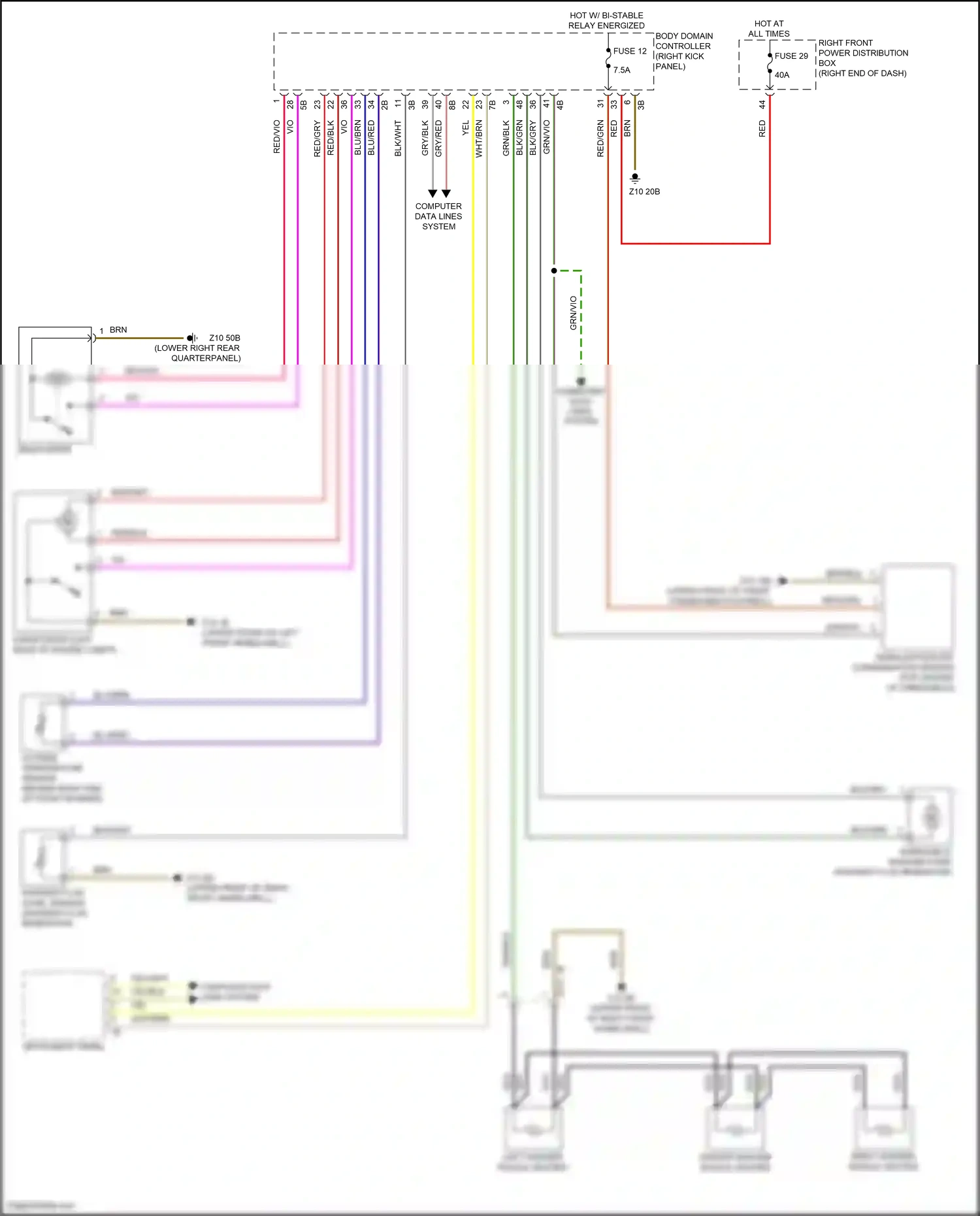 BMW X4 M F98 (2019-2021) computer data lines system wiring diagram  (20 of 102)