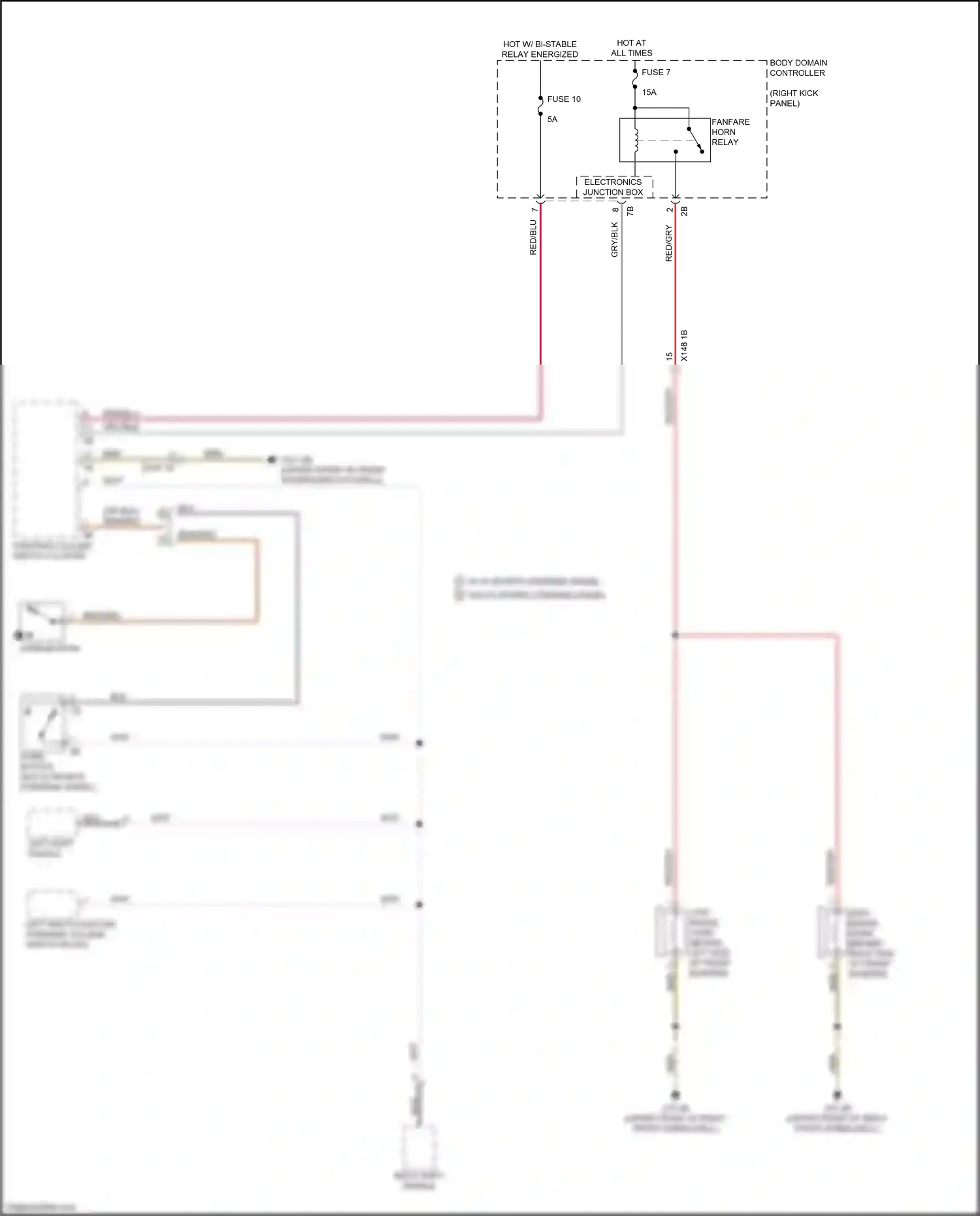 BMW X4 M F98 (2019-2021) left multi-function steering column switch block wiring diagram  (1 of 1)