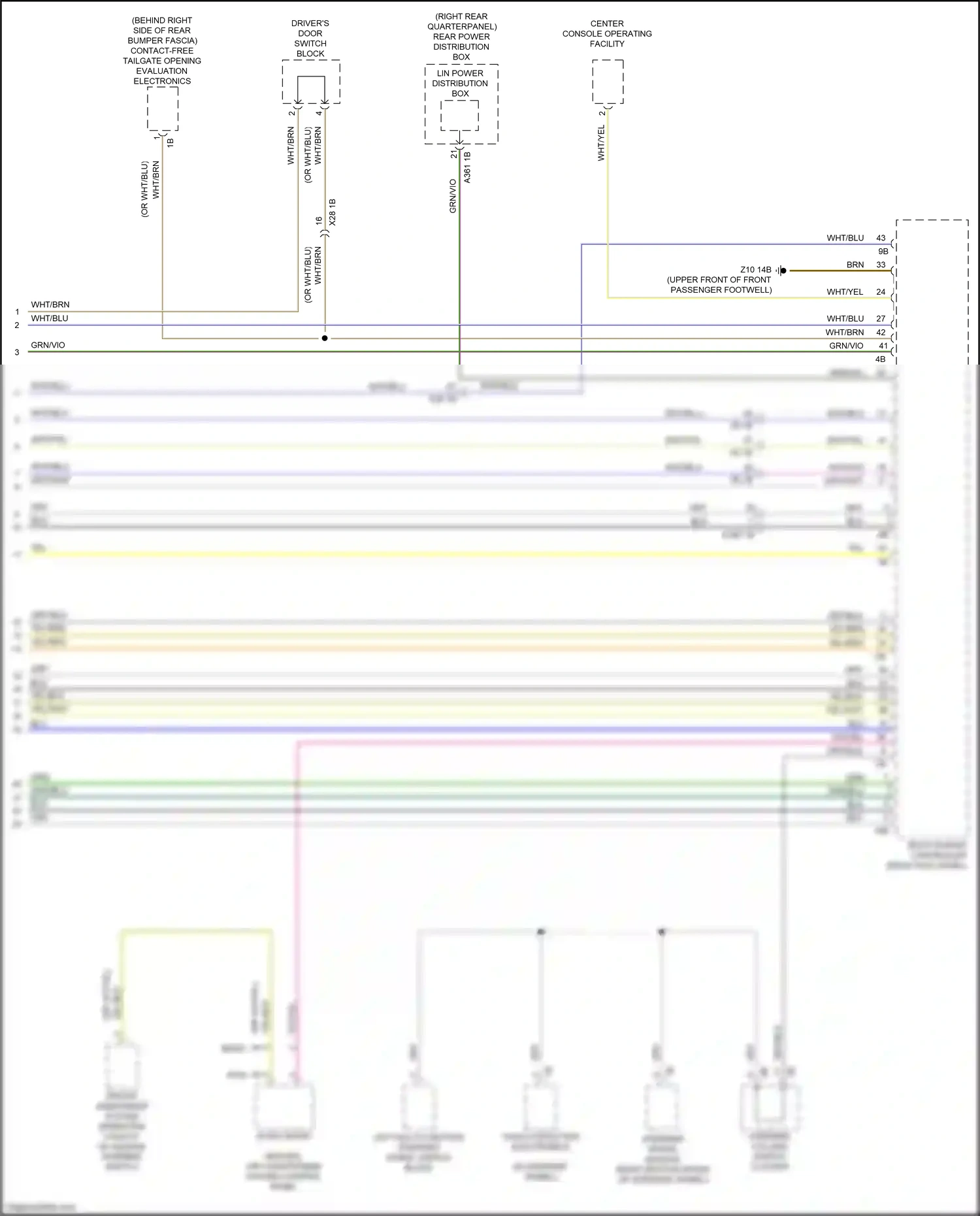 BMW X4 M F98 (2019-2021) touch detection electronics wiring diagram  (1 of 2)