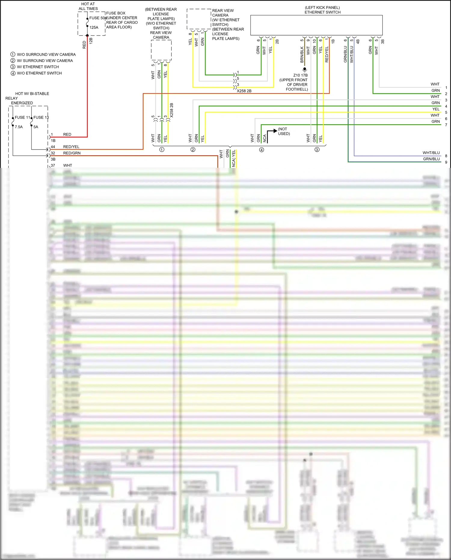 BMW X4 M F98 (2019-2021) vertical dynamics platform wiring diagram  (1 of 4)