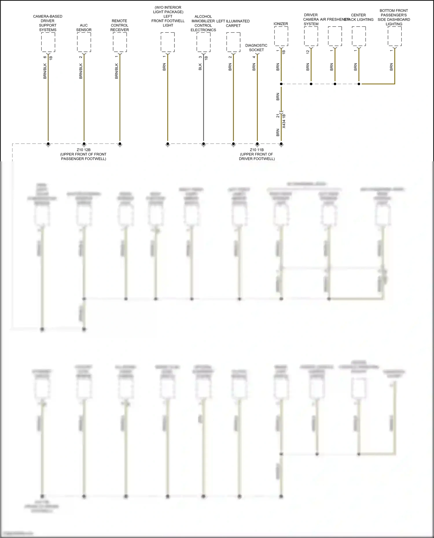BMW X4 G02 facelift (2021-2024) camera based driver support systems wiring diagram  (2 of 4)