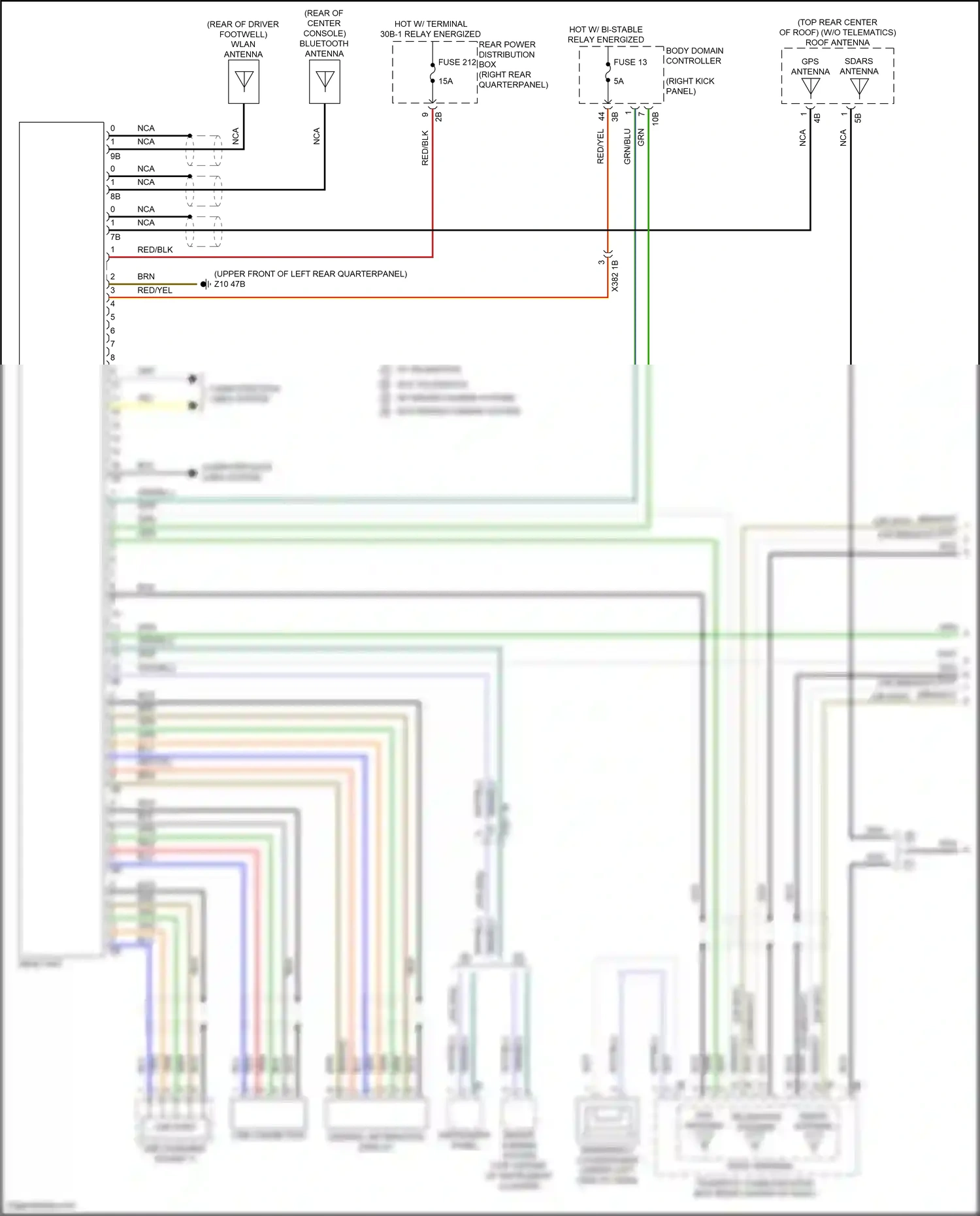 BMW X4 G02 facelift (2021-2024) computer data lines system wiring diagram  (76 of 107)