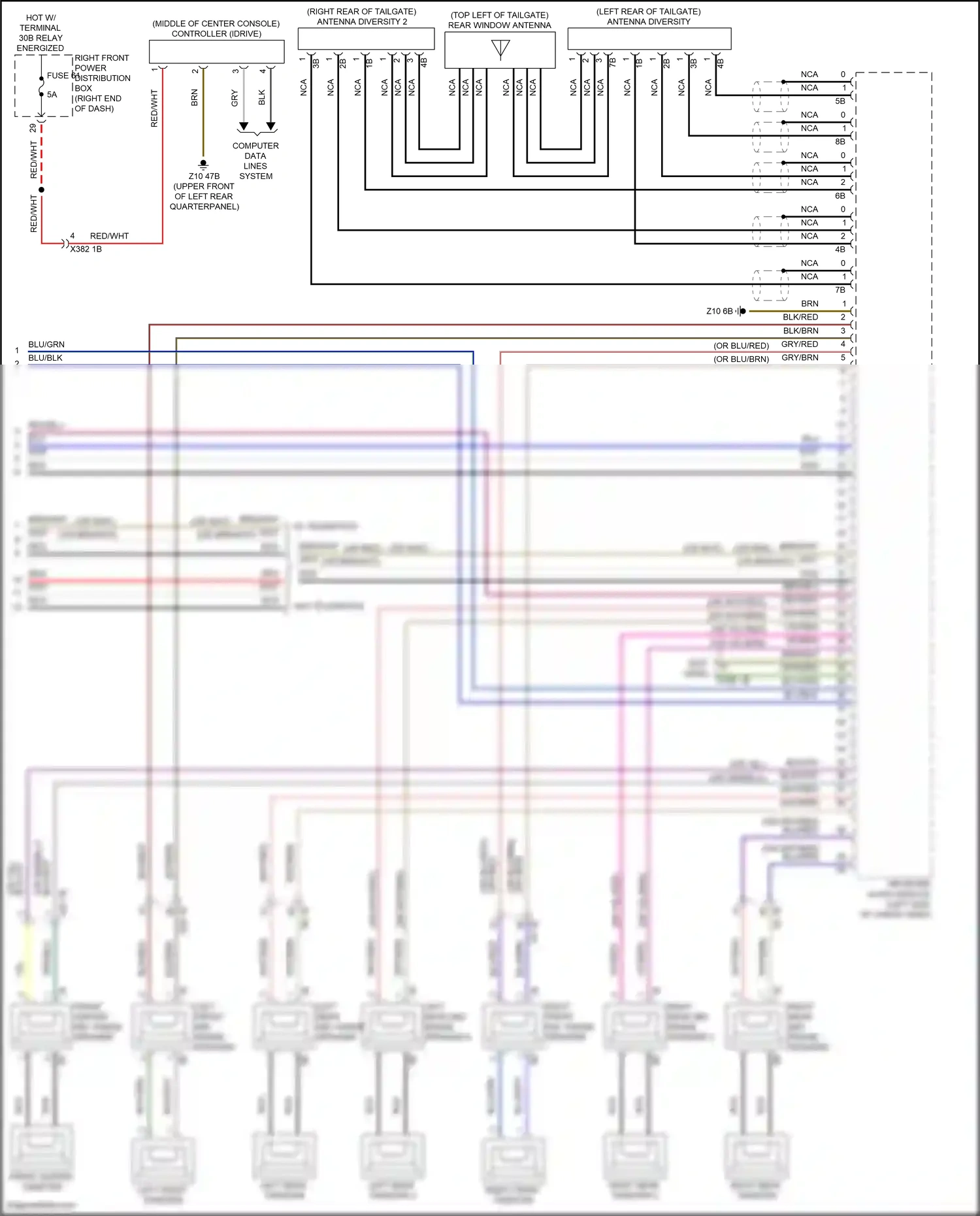 BMW X4 G02 facelift (2021-2024) computer data lines system wiring diagram  (64 of 107)