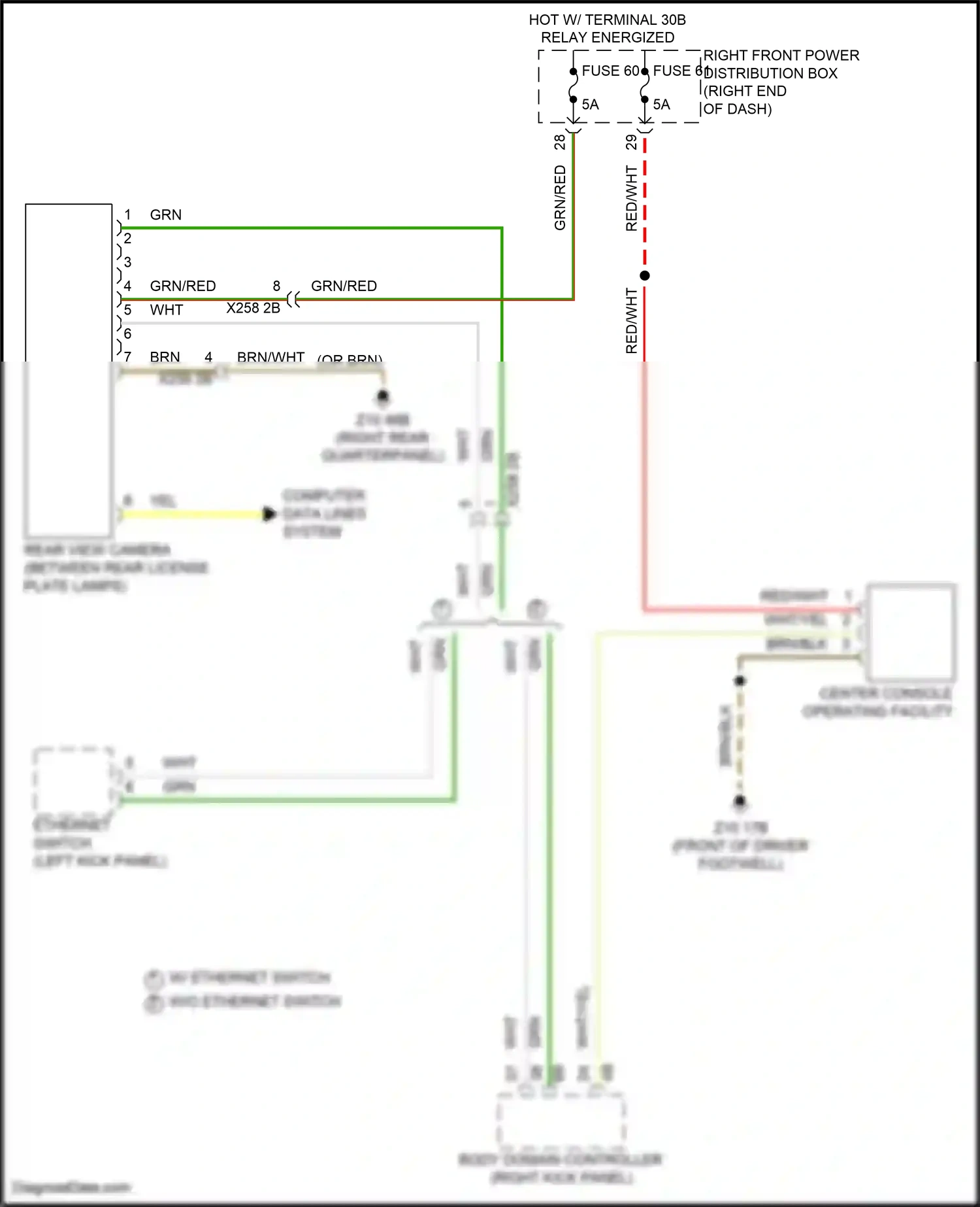 BMW X4 G02 facelift (2021-2024) computer data lines system wiring diagram  (70 of 107)