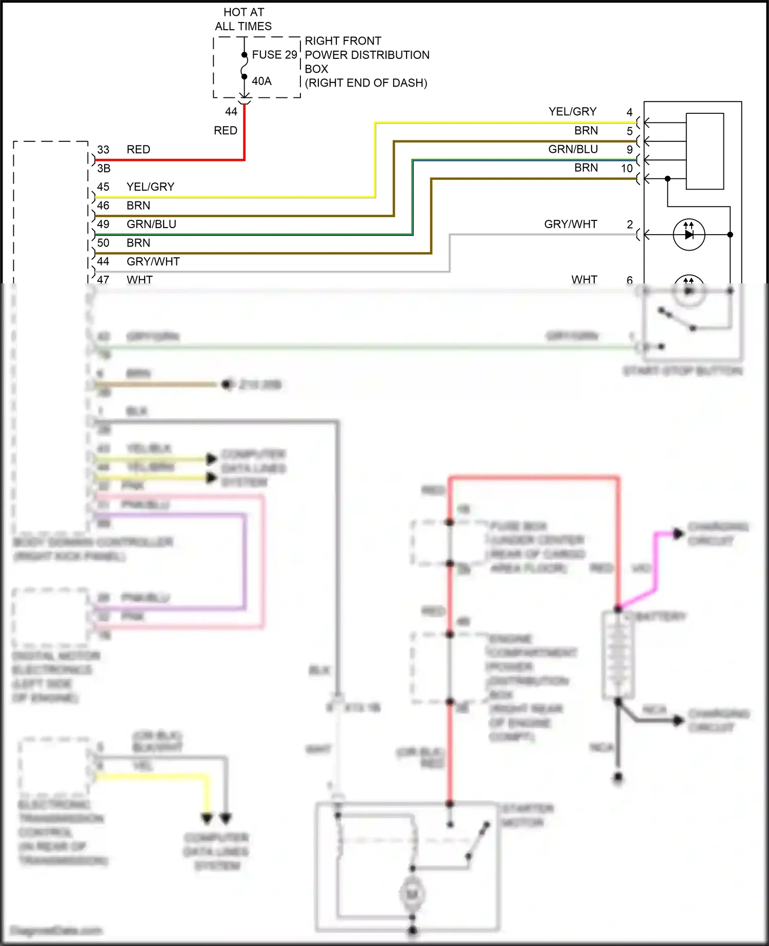 BMW X4 G02 facelift (2021-2024) computer data lines system wiring diagram  (38 of 107)