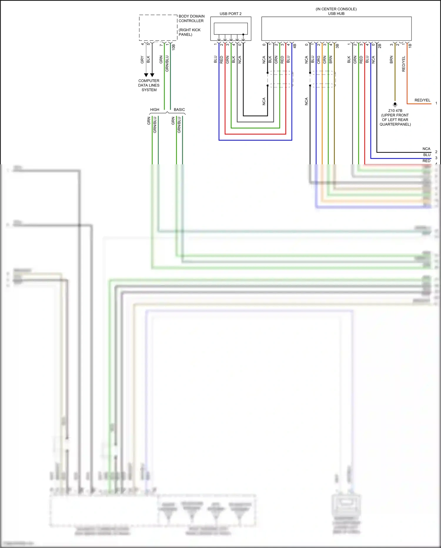 BMW X4 G02 facelift (2021-2024) computer data lines system wiring diagram  (84 of 107)